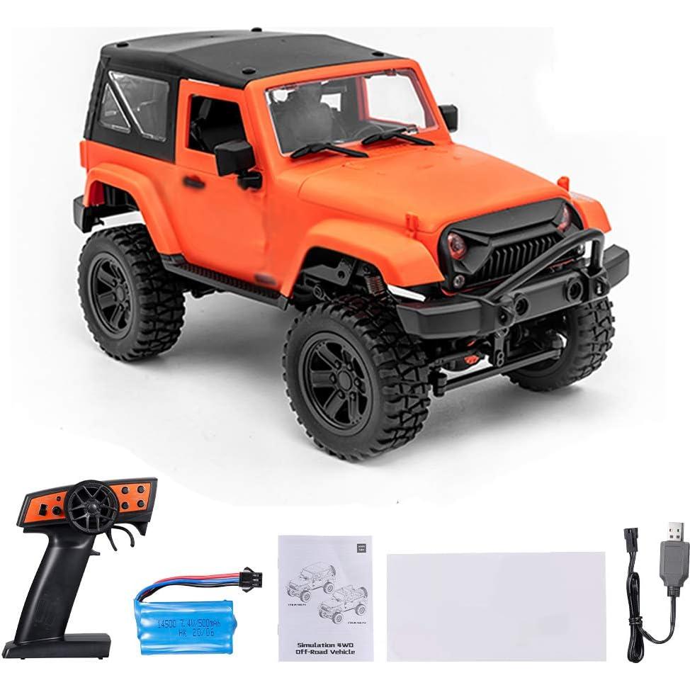 Coche RC GoolRC 1/14 4WD Todo Terreno Naranja LED