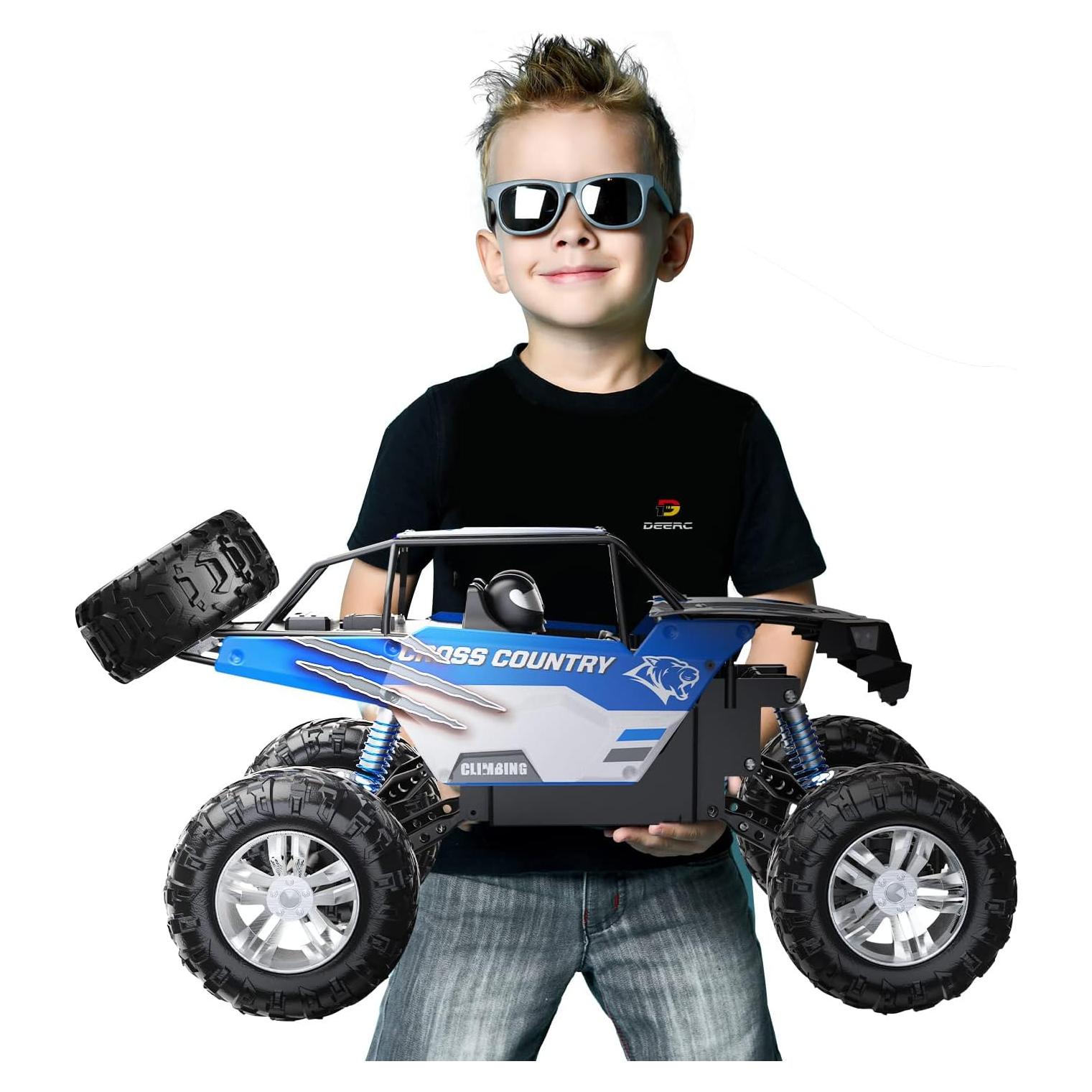 Coche RC DEERC DE60 Monster 1:8 Todo Terreno 4WD Azul