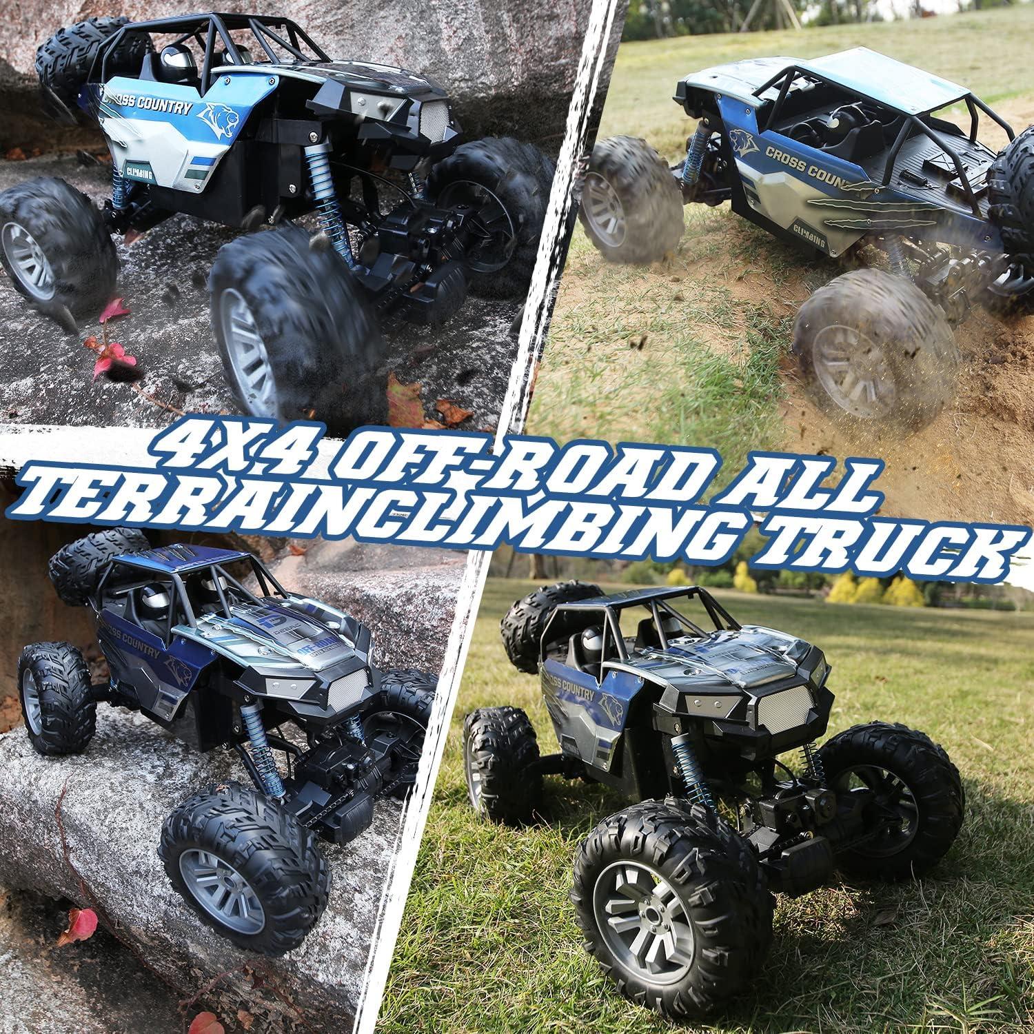 Coche RC DEERC DE60 Monster 1:8 Todo Terreno 4WD Azul