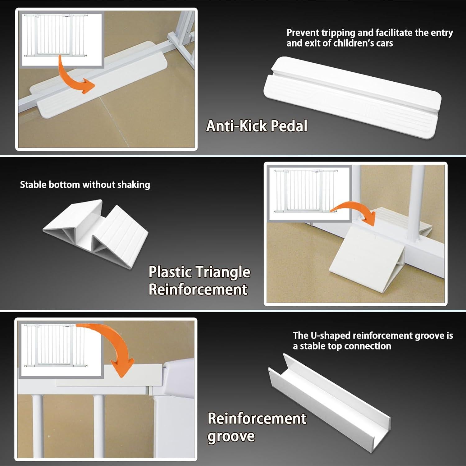 Puerta para Bebés HOOJUKE 57.5-77.5 cm Extra Ancha