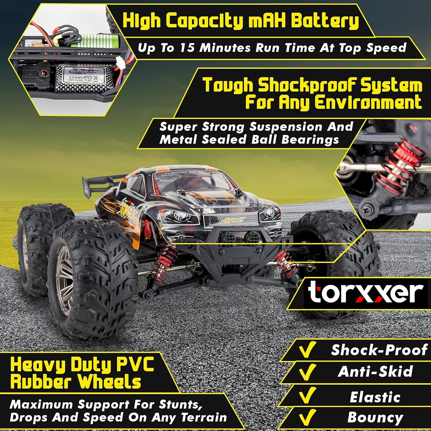 Caminón RC Torxxer 1:16 Brushless 4WD Off Road Naranja