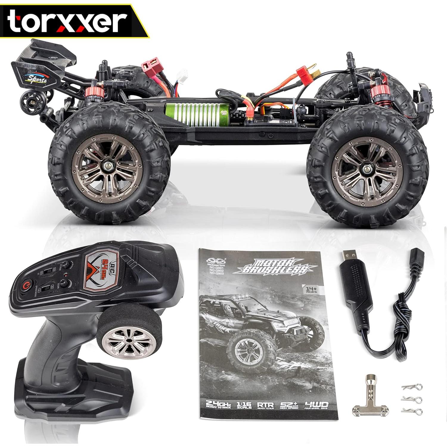 Caminón RC Torxxer 1:16 Brushless 4WD Off Road Naranja