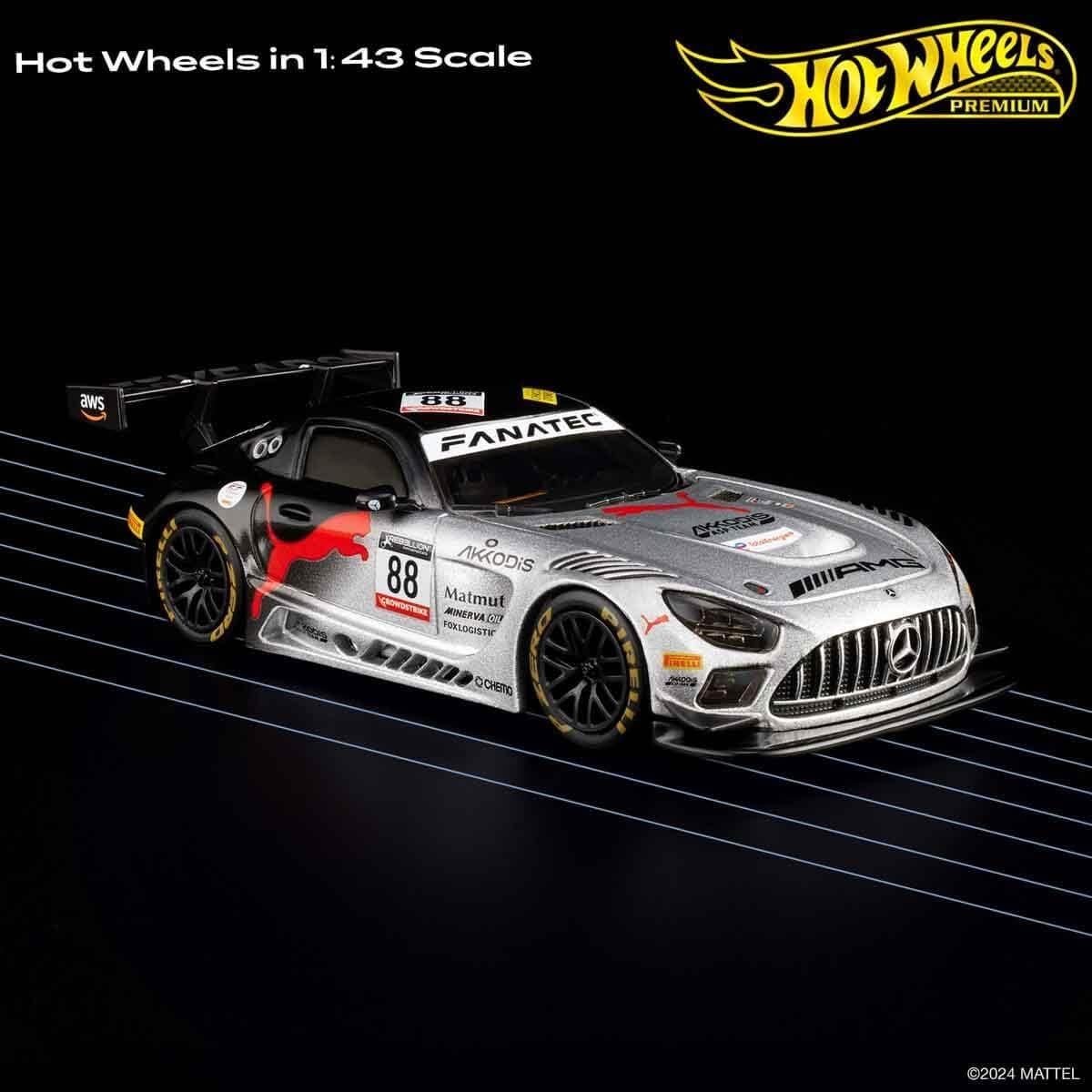 Hot Wheels Mercedes-AMG GT3 Escala 1:43 Detalles Premium