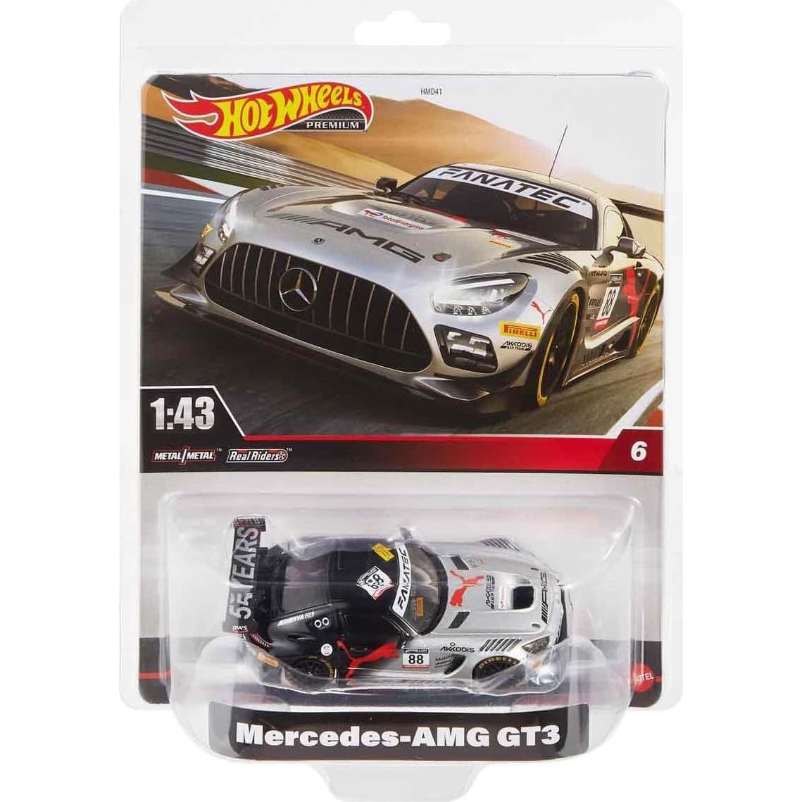 Hot Wheels Mercedes-AMG GT3 Escala 1:43 Detalles Premium
