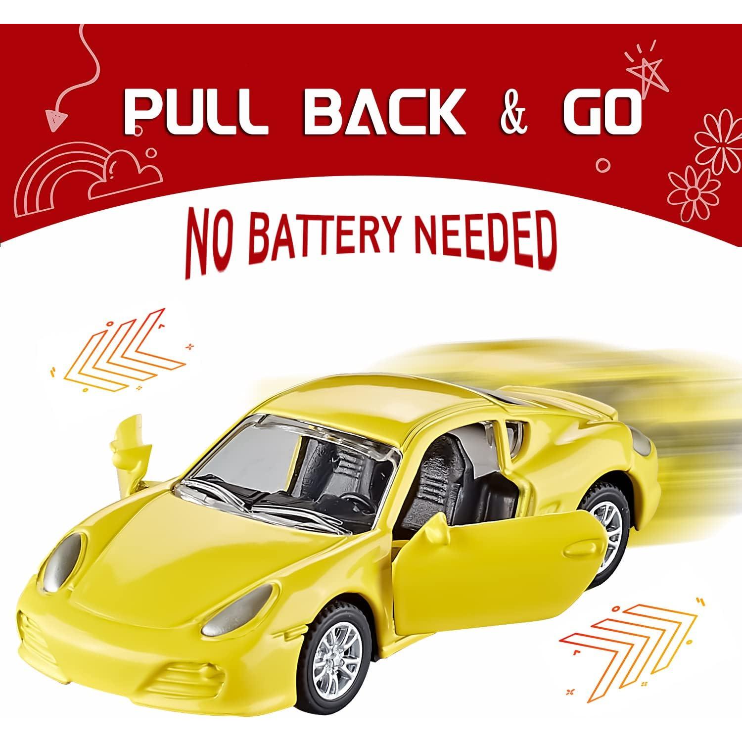 KIDAMI Juego de Coches de Metal Fundido 5 Piezas para Niños