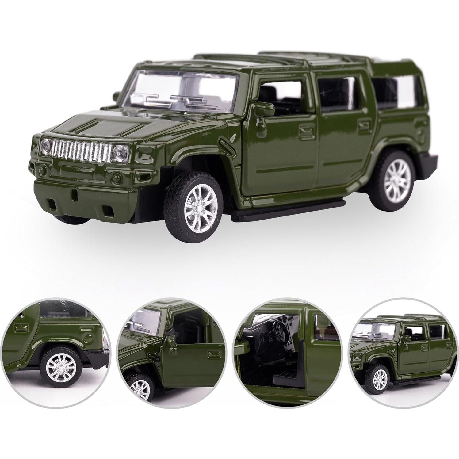 KIDAMI Juego de Coches de Metal Fundido 5 Piezas para Niños