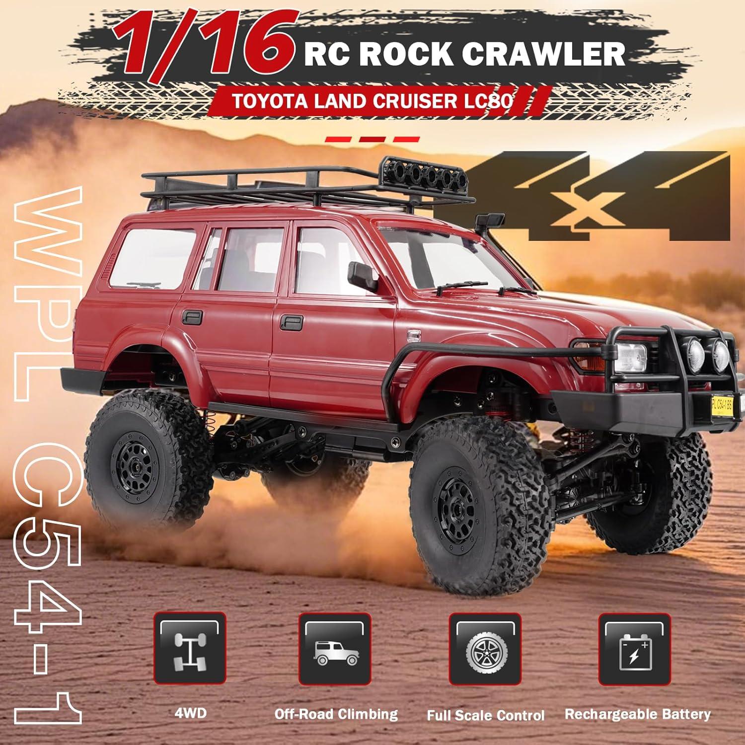 Caminón RC WPL C54-1 4x4 1/16 Off Road Rojo