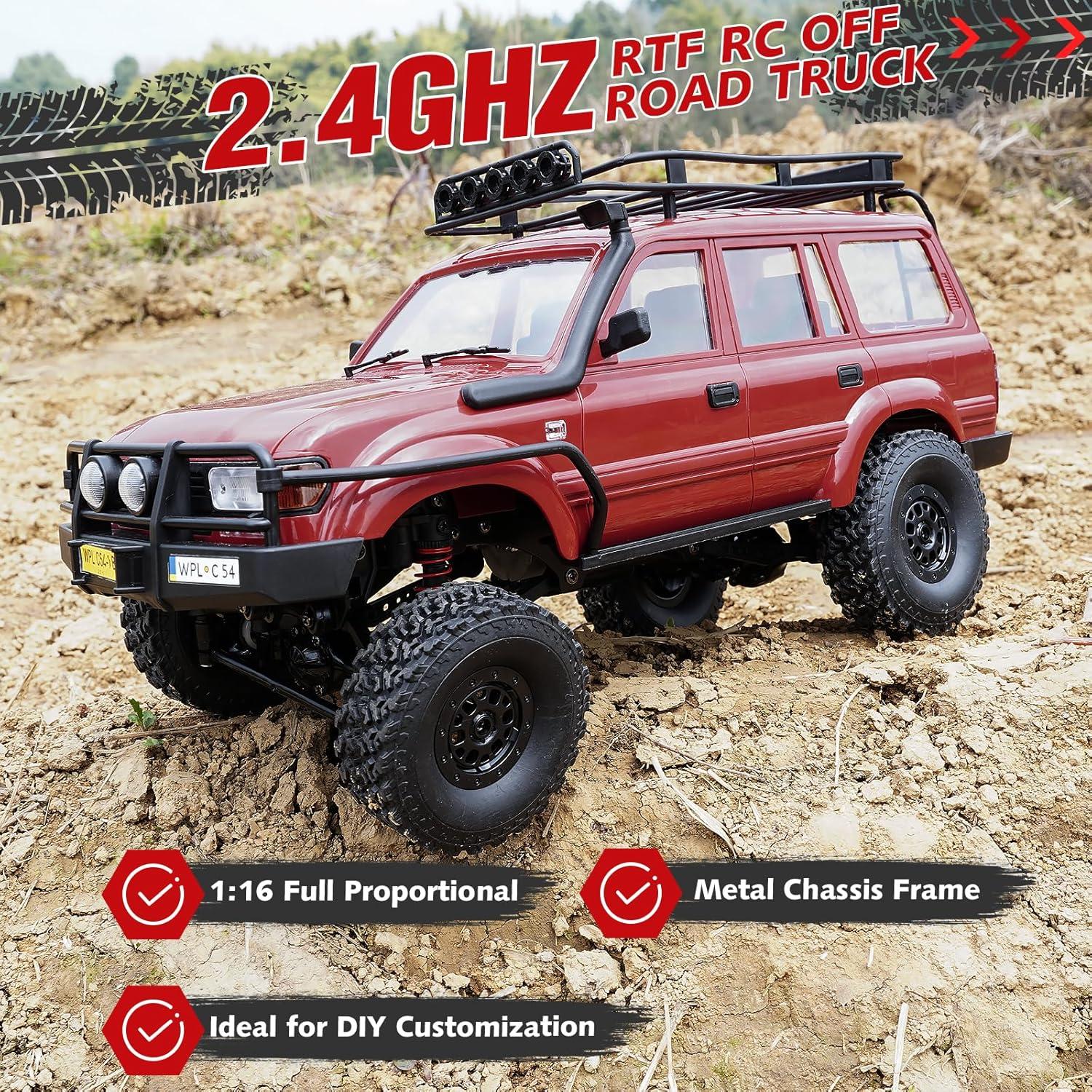 Caminón RC WPL C54-1 4x4 1/16 Off Road Rojo