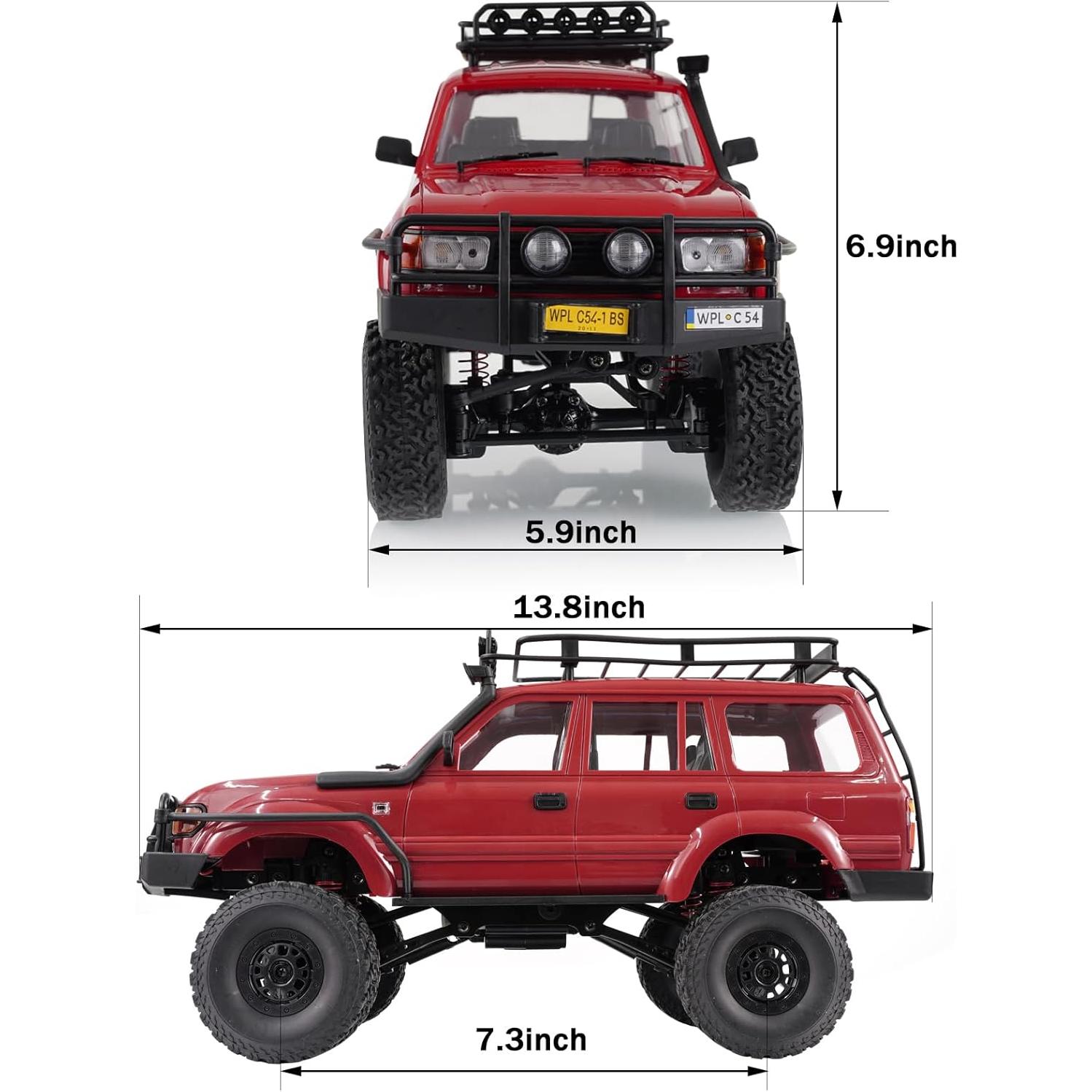 Caminón RC WPL C54-1 4x4 1/16 Off Road Rojo