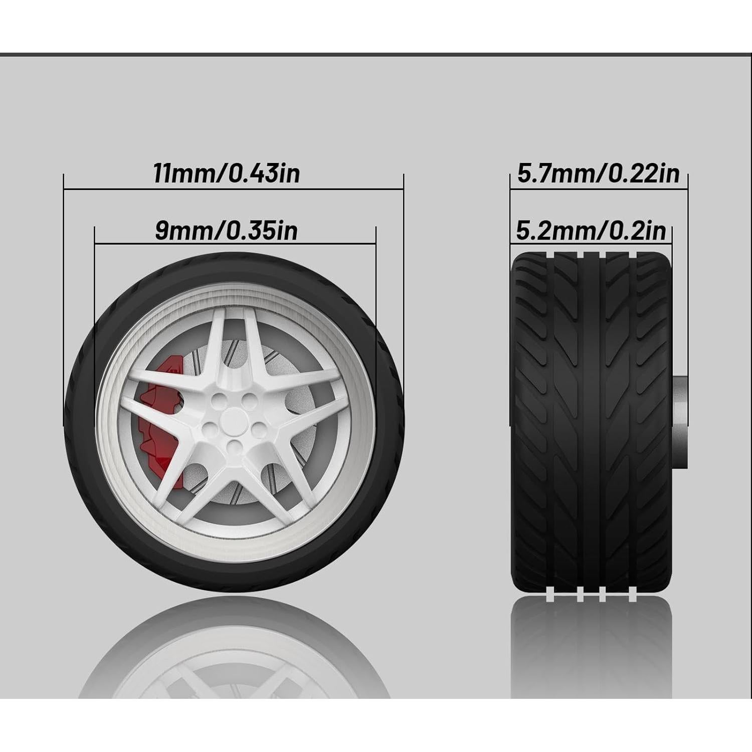 Juego de Ruedas CHENZHIZHAO 1:64 para Modificación DIY