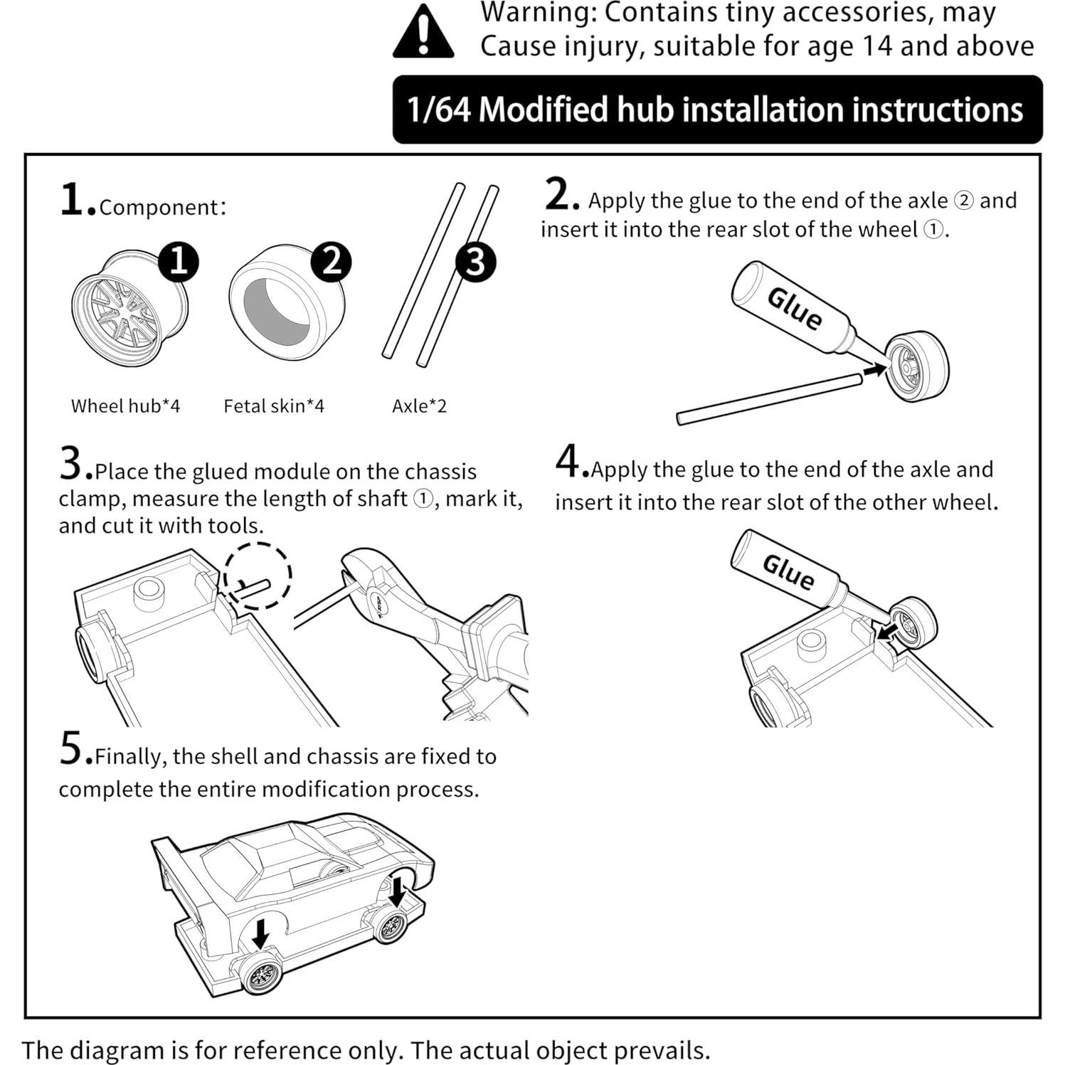 Juego de Ruedas CHENZHIZHAO 1:64 para Modificación DIY
