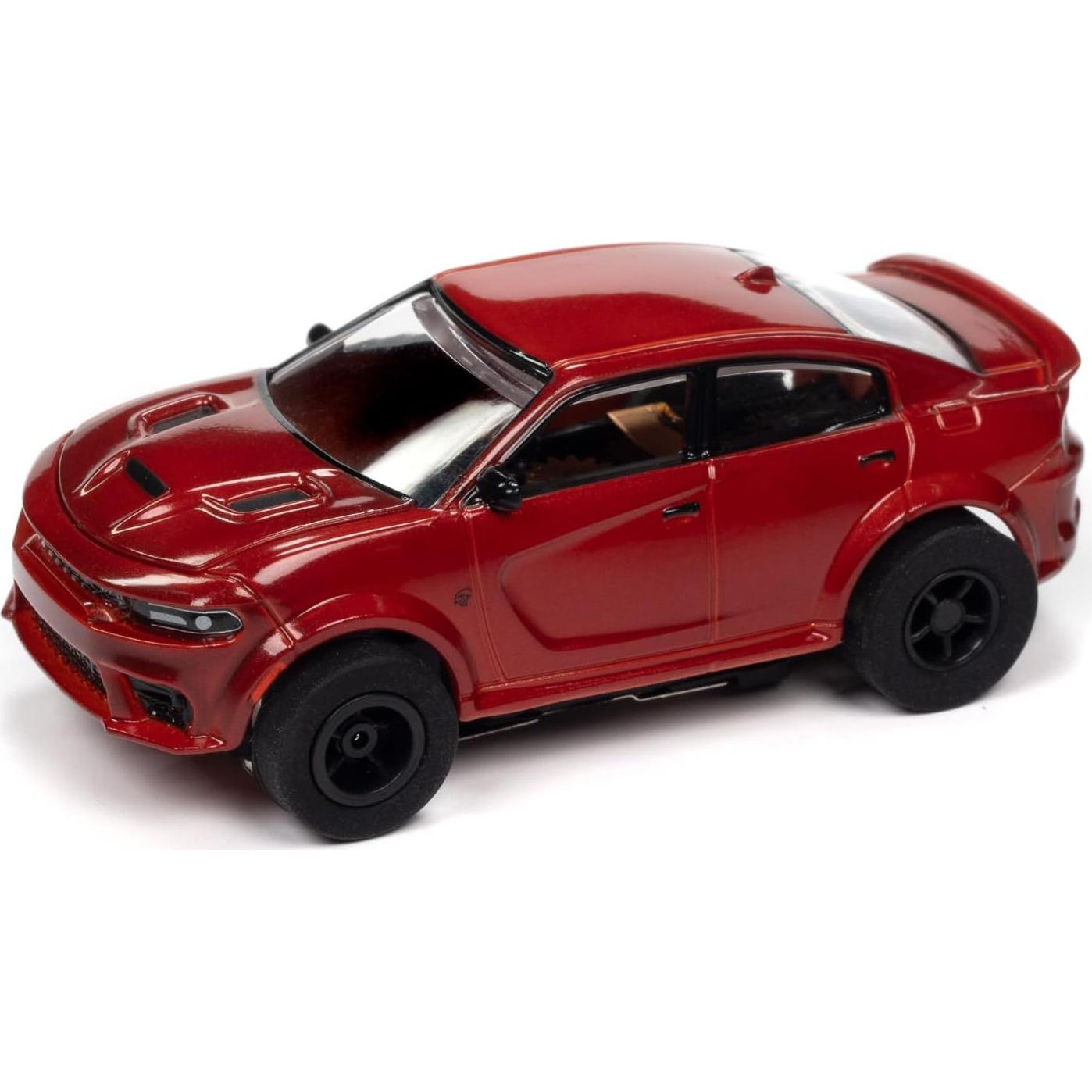Auto Slot Car Round2 Dodge Charger Hellcat 1:64 Marrón