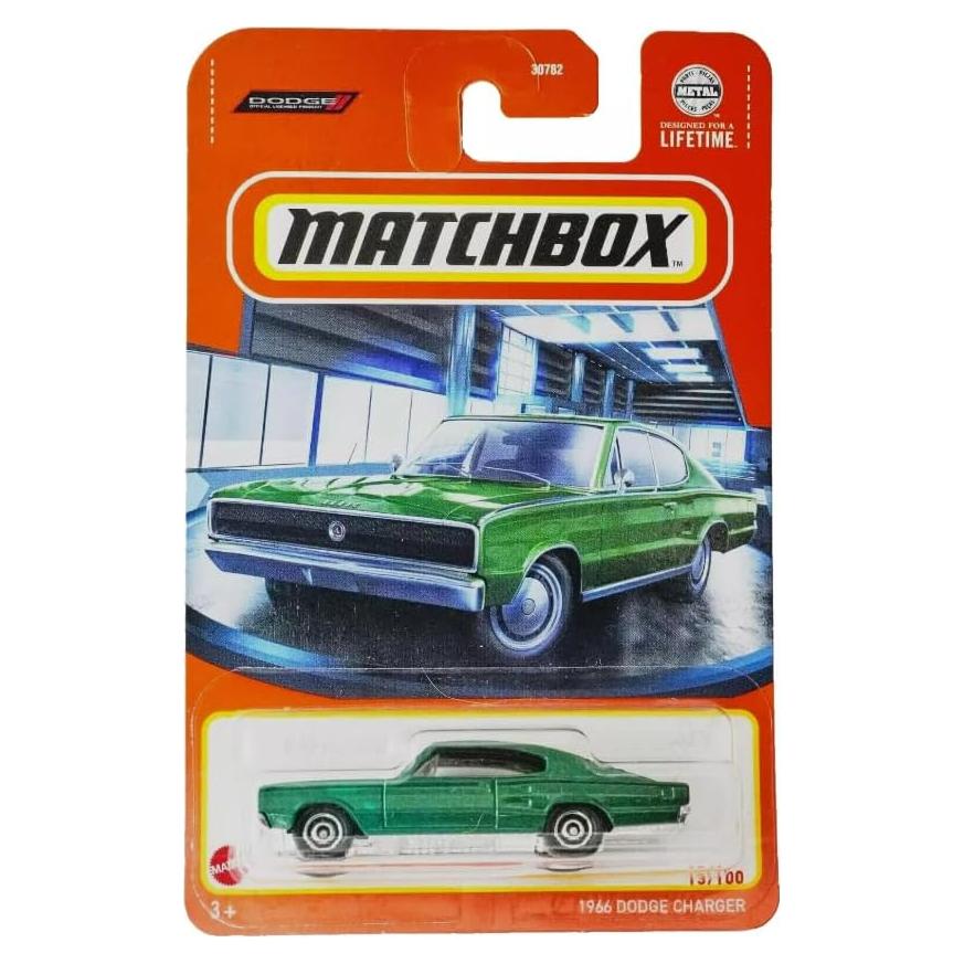 Matchbox Dodge Charger 1966 Verde 1:64 Die-Cast Coleccionable