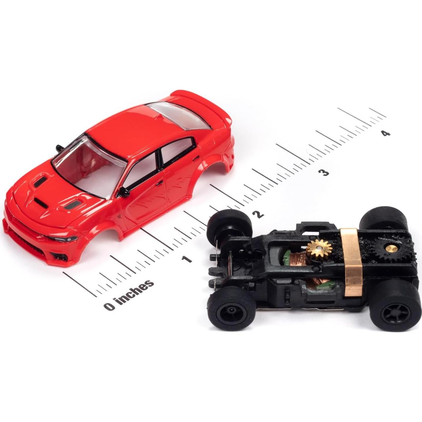 Auto Slot Car Round2 Dodge Charger Hellcat Escala HO