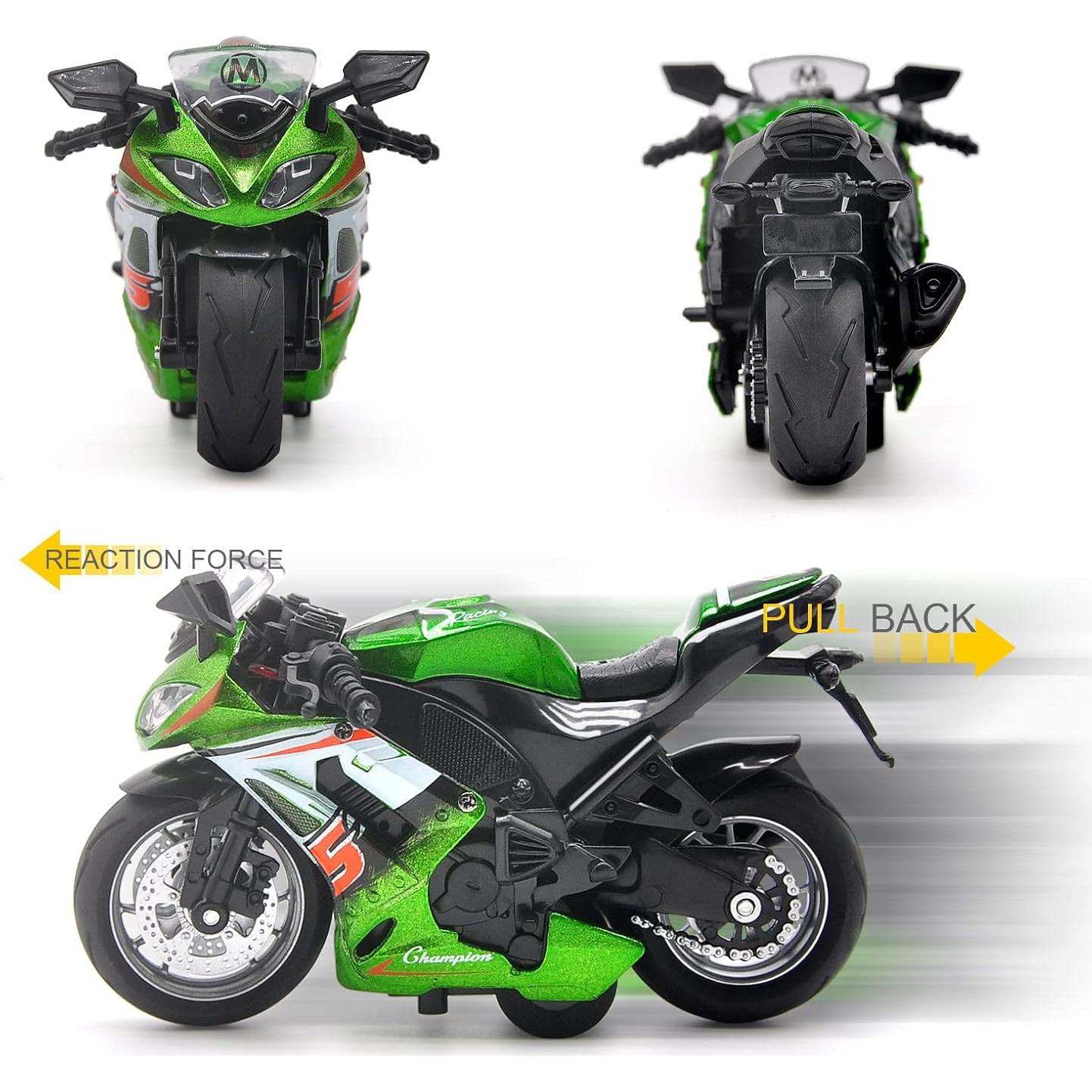 Motocicleta de Juguete BOBUEXER Verde con Luz y Sonido