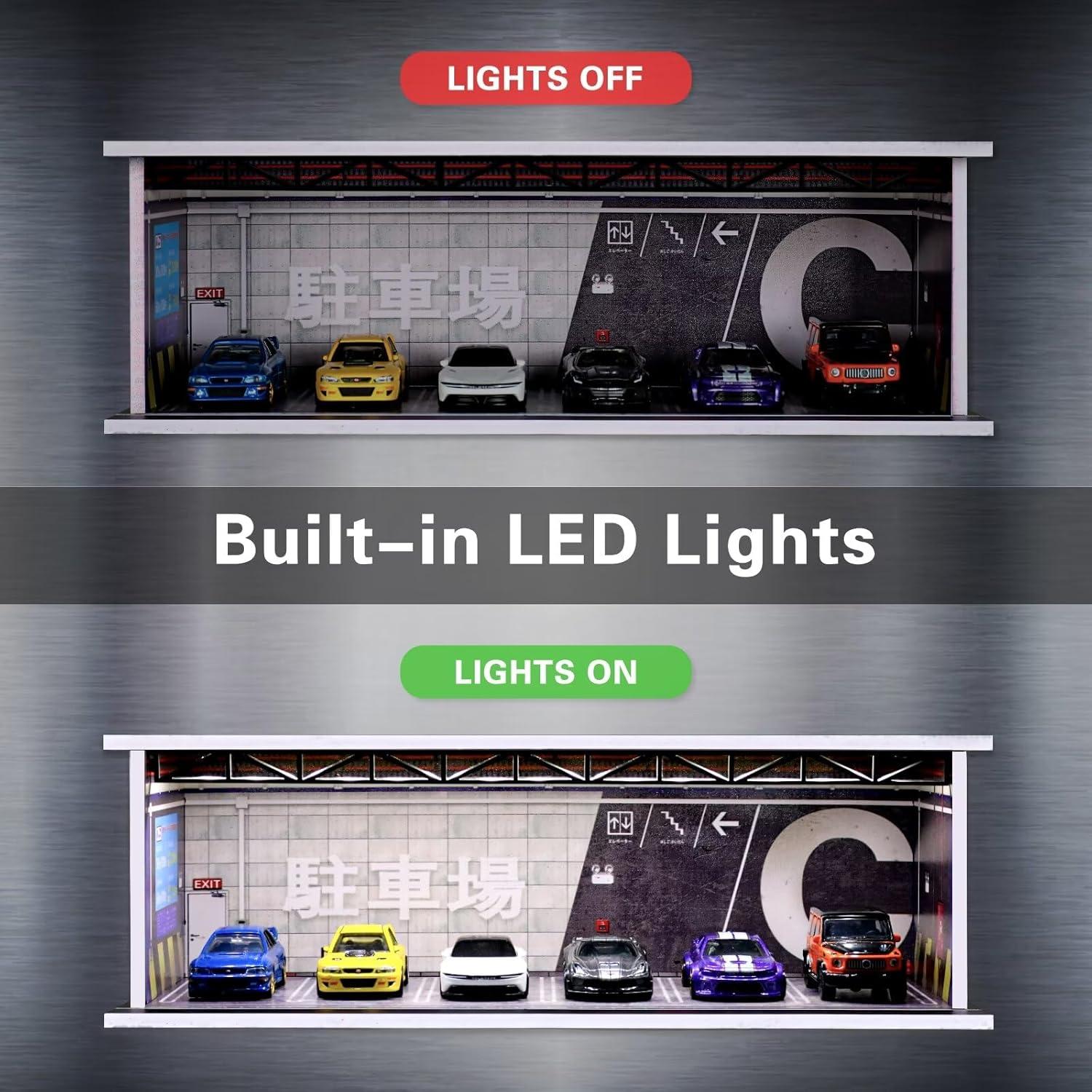 Caja de Exhibición Malamfans 1/64 con Luces LED y Acrílico