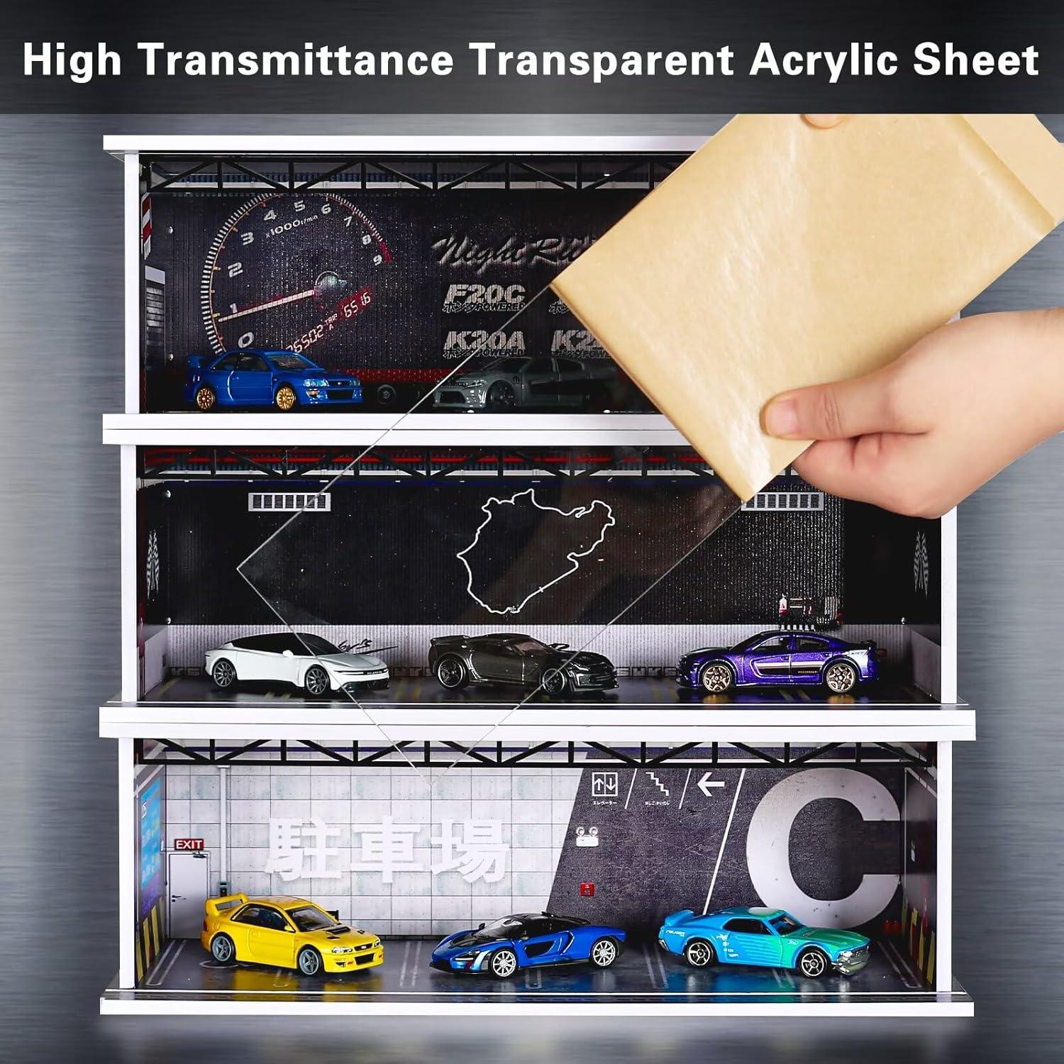 Caja de Exhibición Malamfans 1/64 con Luces LED y Acrílico