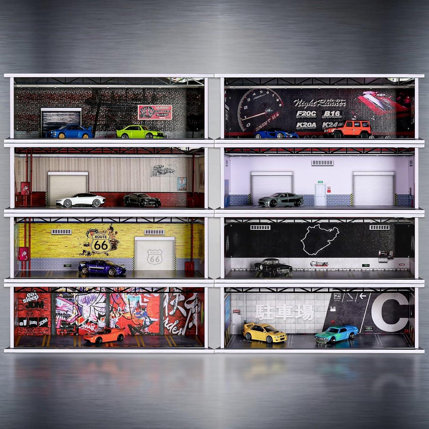 Caja de Exhibición Malamfans 1/64 con Luces LED y Acrílico