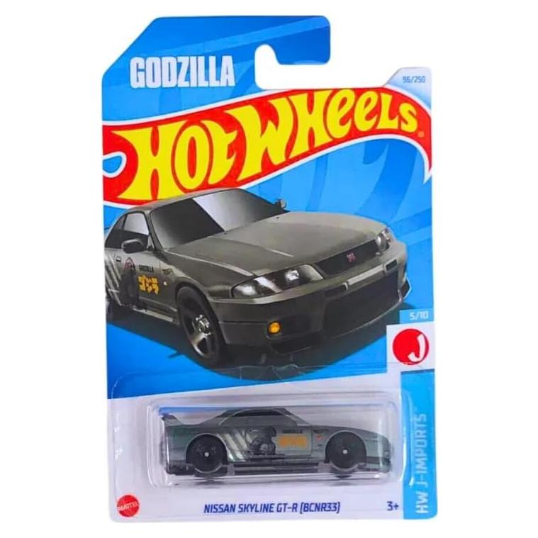 Hot Wheels Nissan Skyline GT-R BNCR33 Gris 1:64 J-Imports