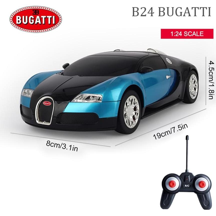 Coche RC Vinie Bugatti Veyron 1:24 con Luces LED
