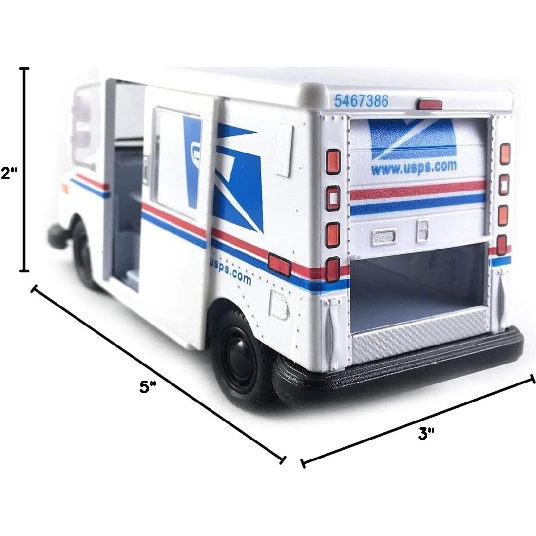 Camión USPS 1987 KinsFun Modelo Metal 1:36 Detalles Realistas