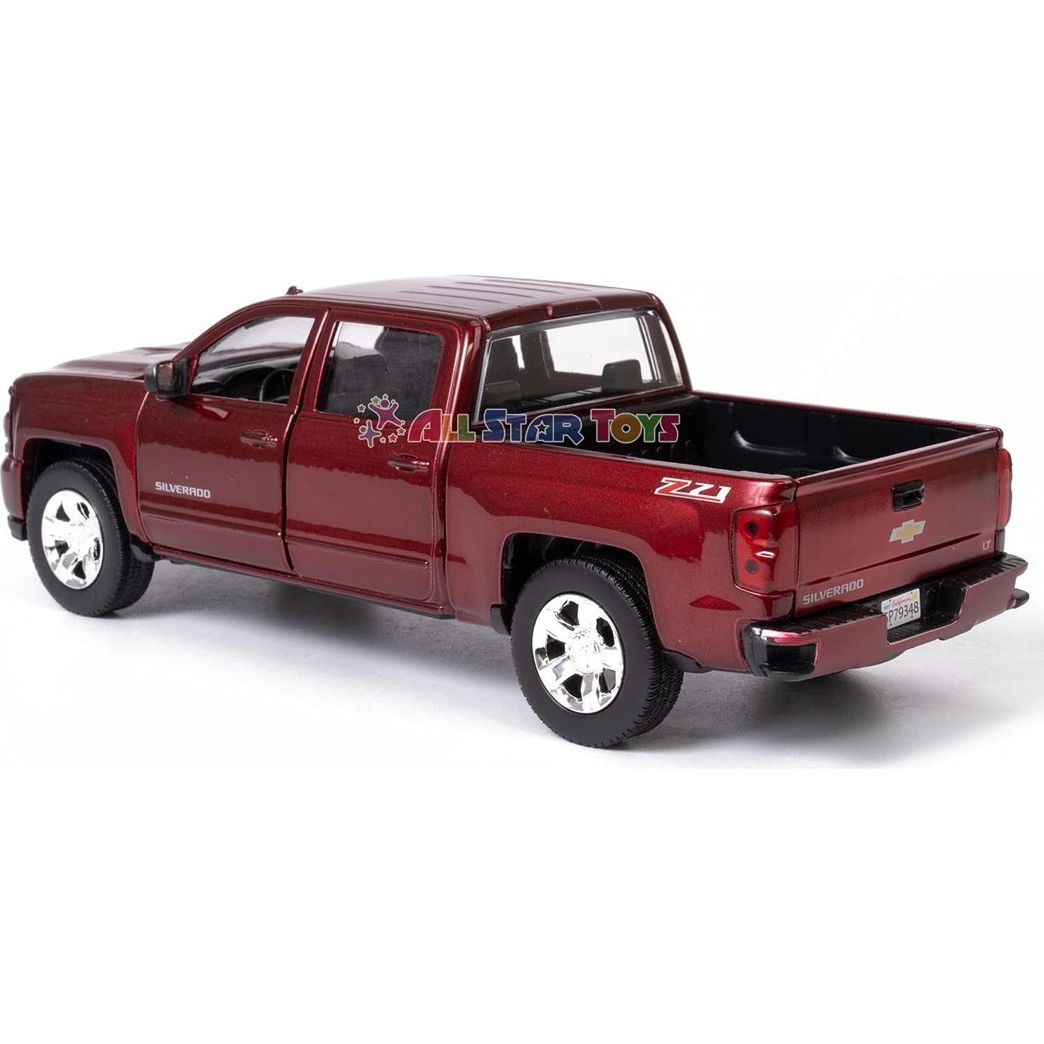 Modelo Diecast Chevrolet Silverado 2017 Motor Max 1:24