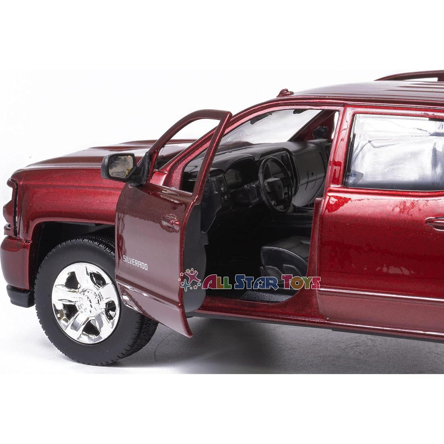 Modelo Diecast Chevrolet Silverado 2017 Motor Max 1:24