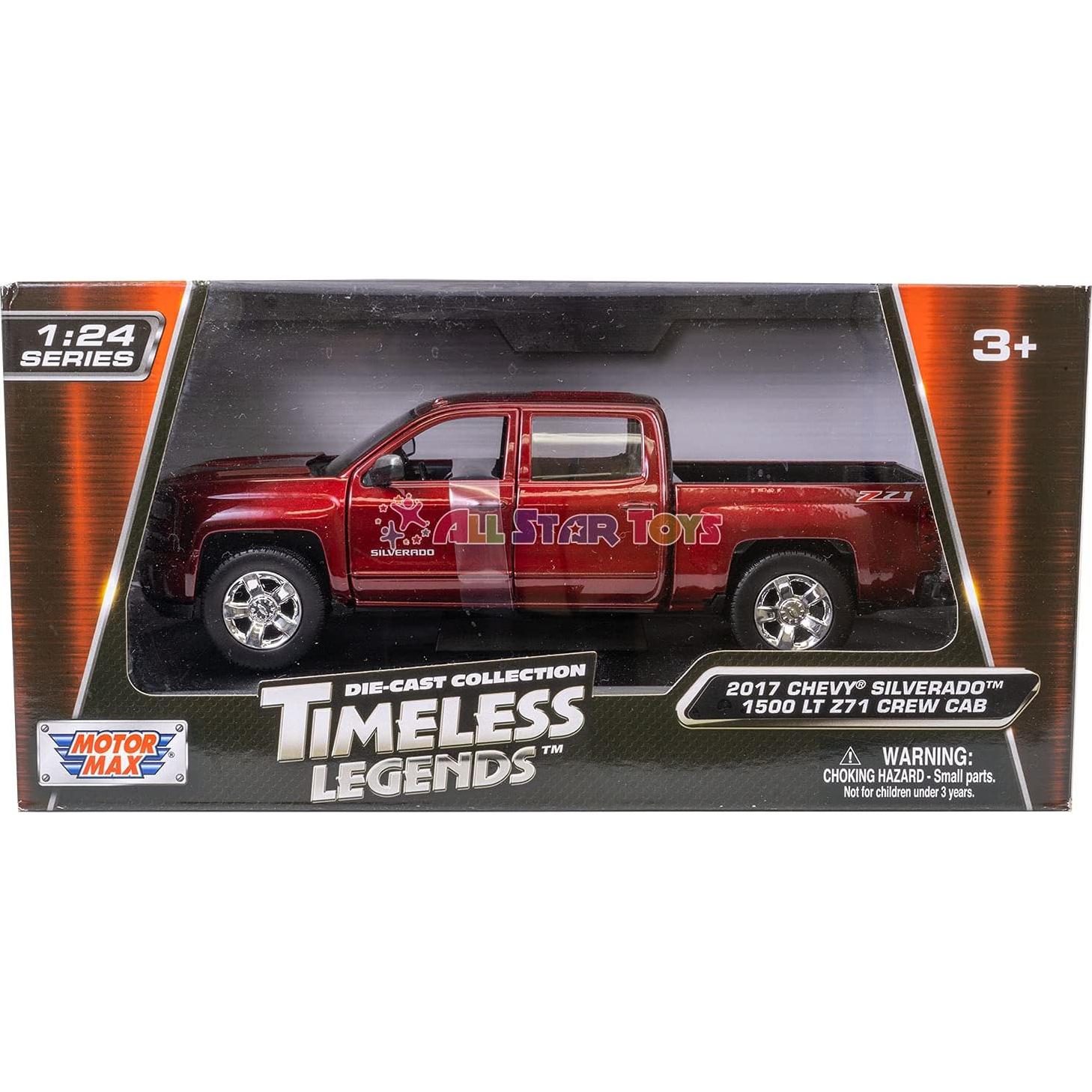 Modelo Diecast Chevrolet Silverado 2017 Motor Max 1:24