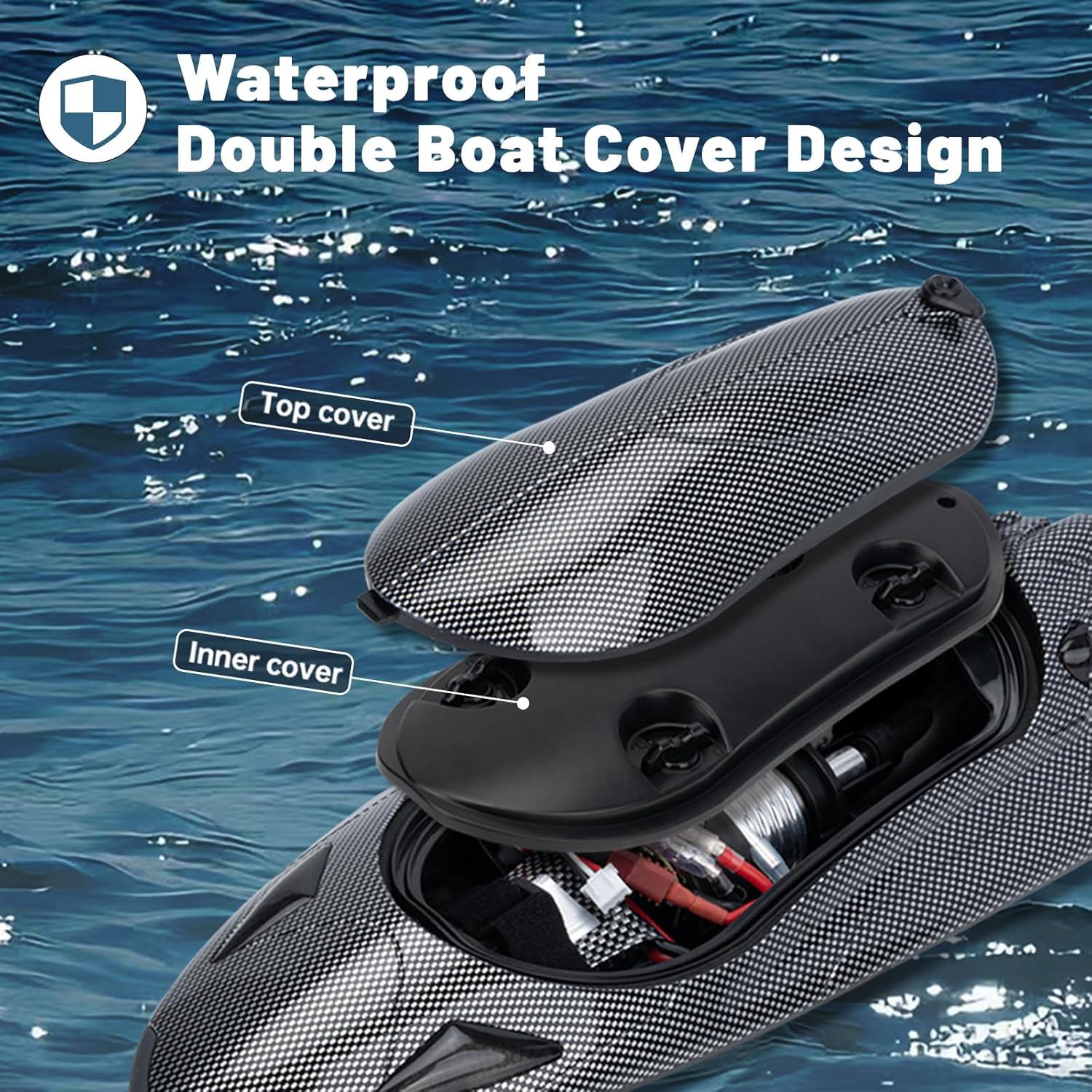 Barco RC YIDOFJ Speed King 34cm Sin Escobillas LED