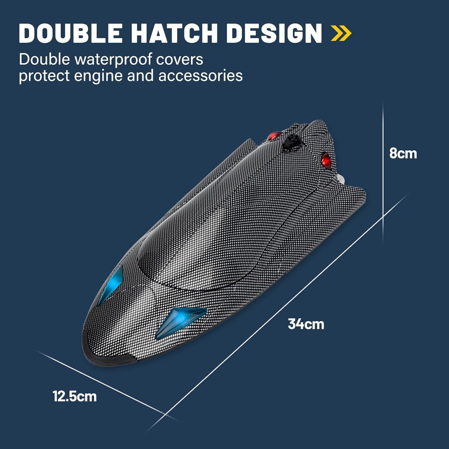 Barco RC YIDOFJ Speed King 34cm Sin Escobillas LED