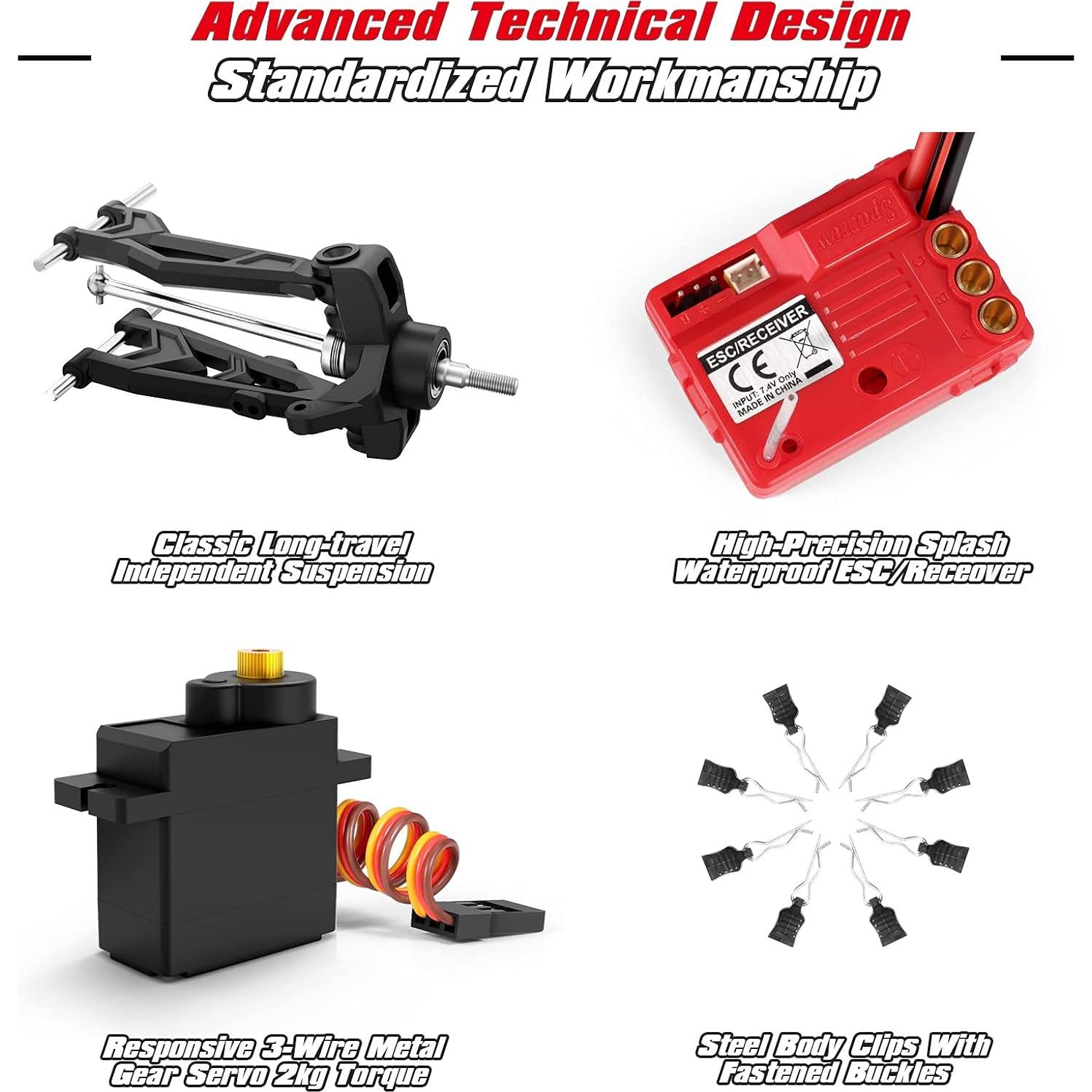Coche RC 4WD Haiboxing 18859A 48 km/h Todo Terreno