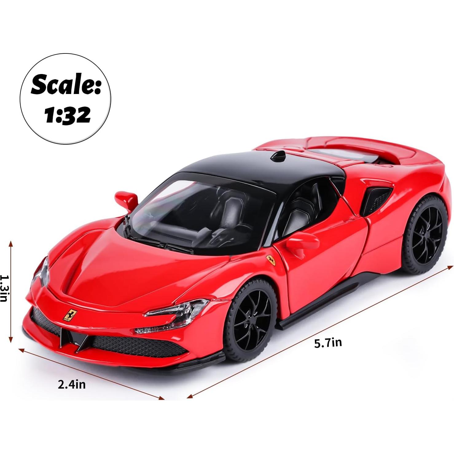 Coche de Juguete SF90 Rojo 1:32 con Luz y Sonido