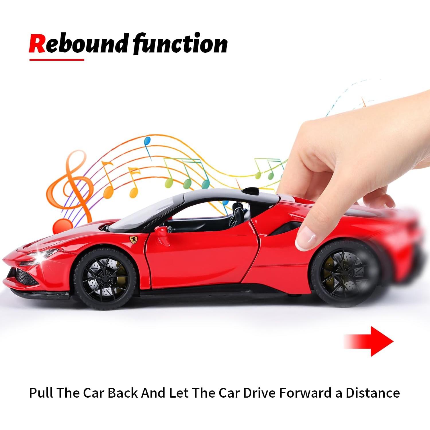 Coche de Juguete SF90 Rojo 1:32 con Luz y Sonido