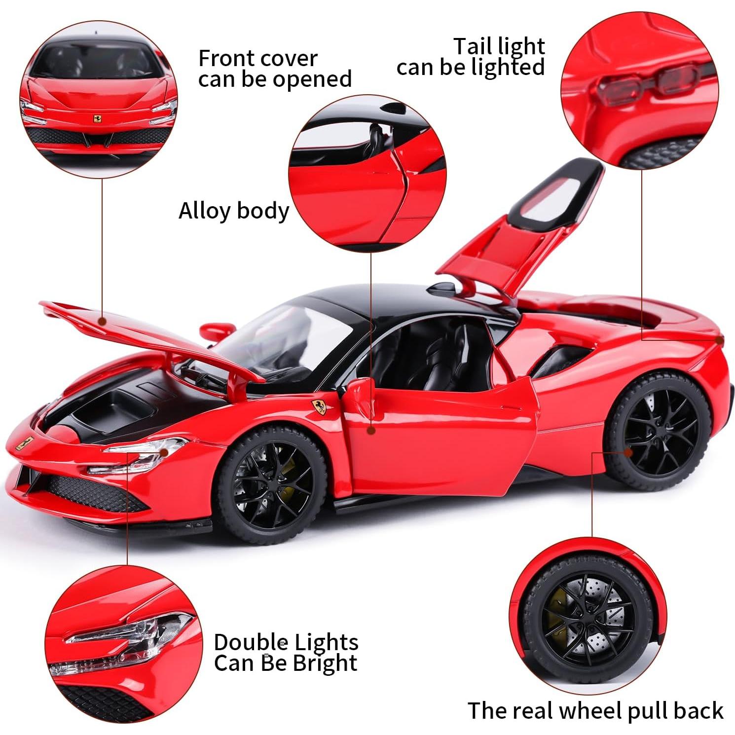 Coche de Juguete SF90 Rojo 1:32 con Luz y Sonido