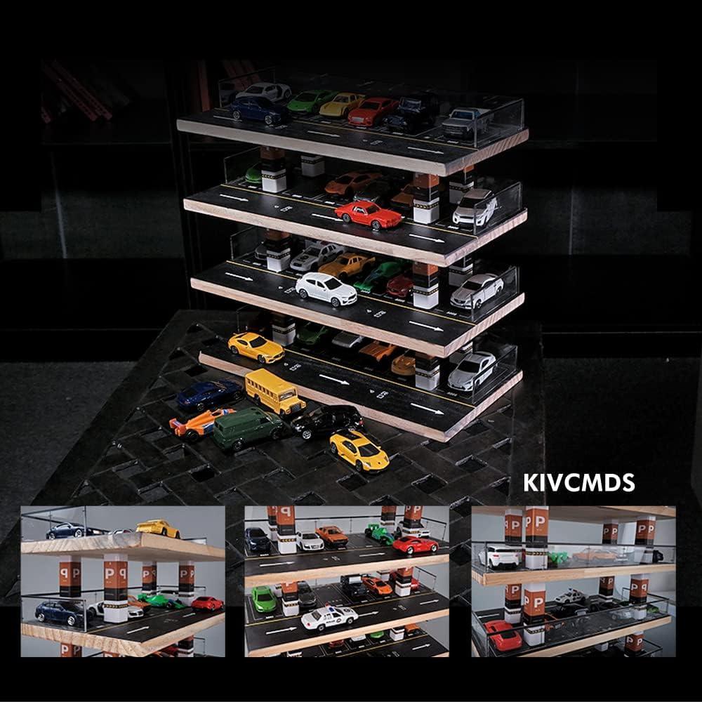 Estuche de exhibición Kivcmds 4 niveles para autos 1:64