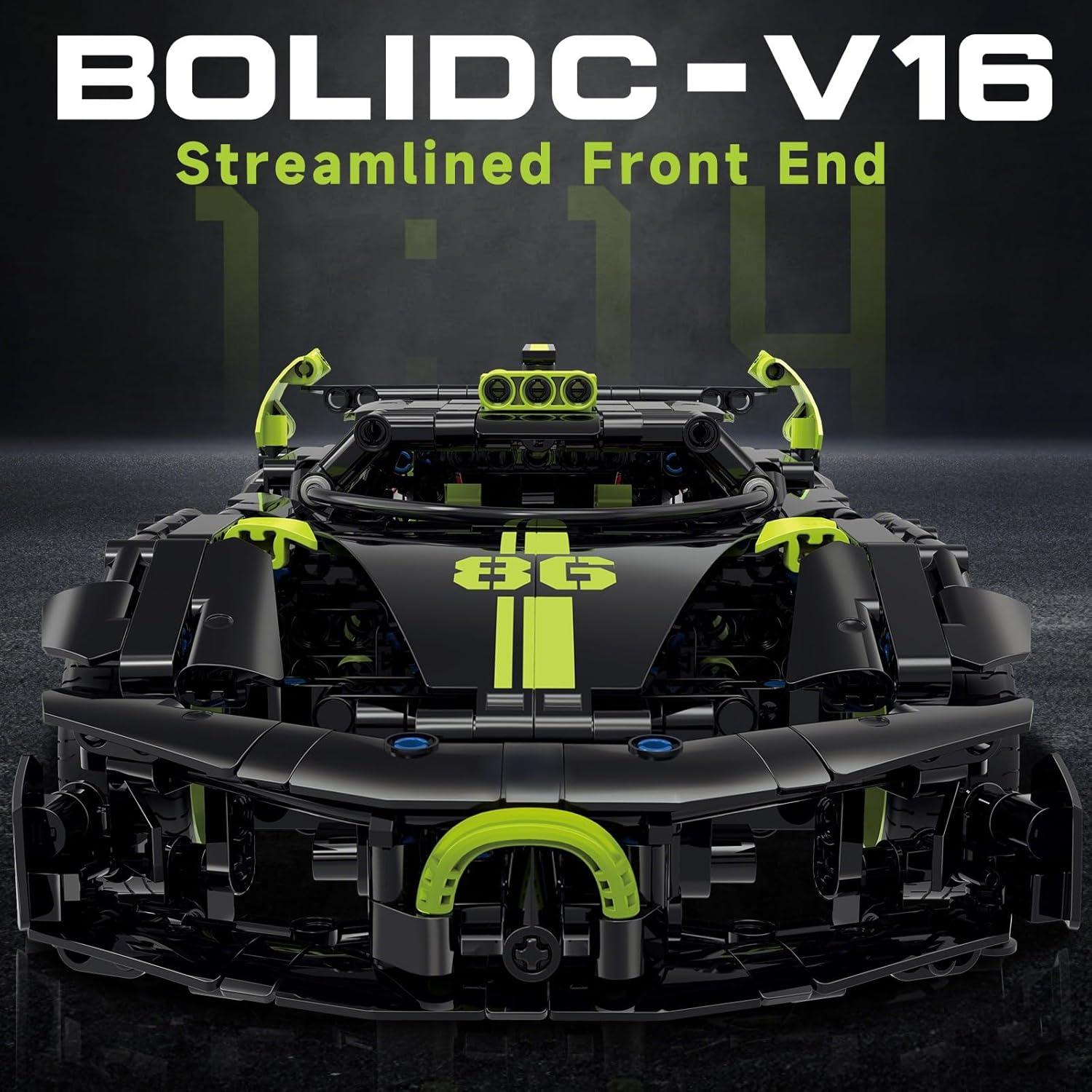 Set de Construcción JINTONGBAO Hypercar 1:14 Verde 910PCS