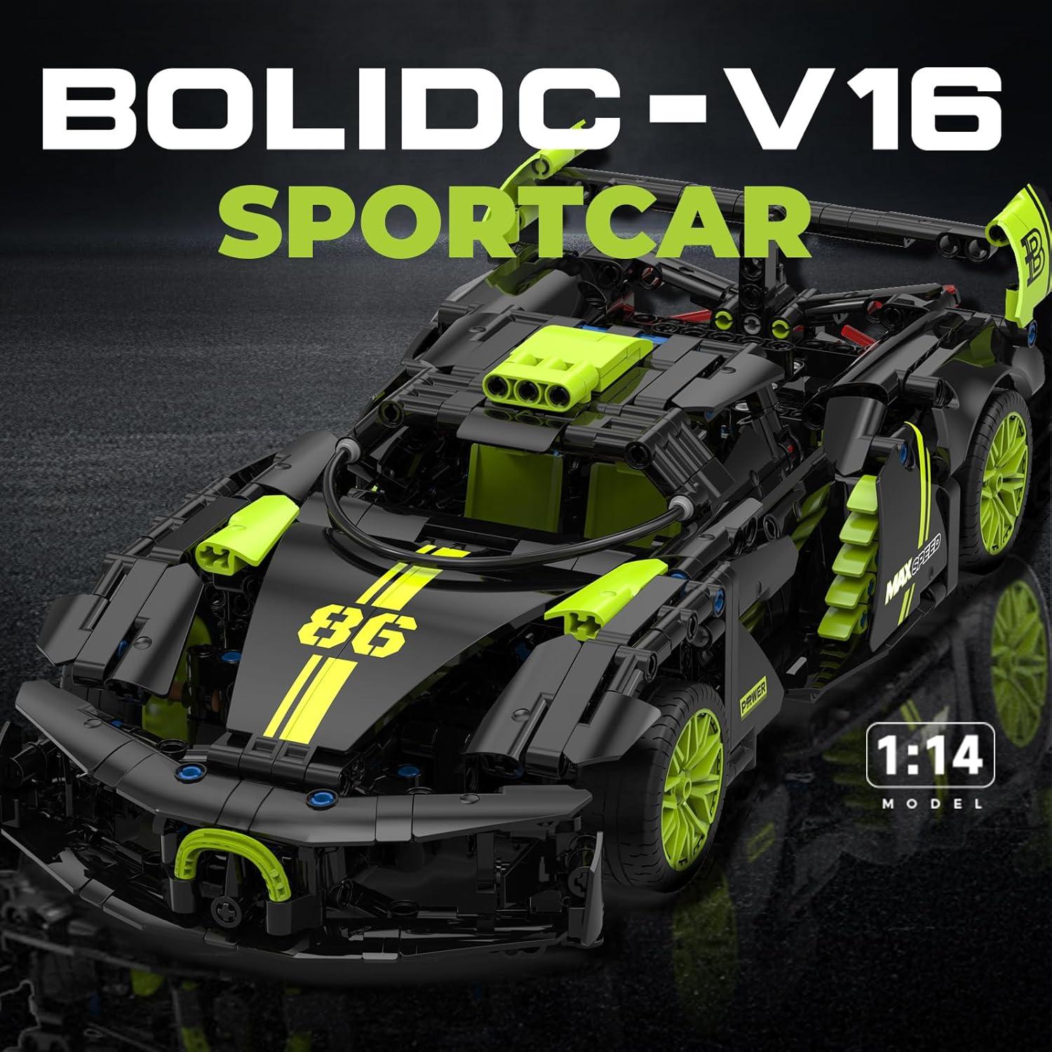 Set de Construcción JINTONGBAO Hypercar 1:14 Verde 910PCS