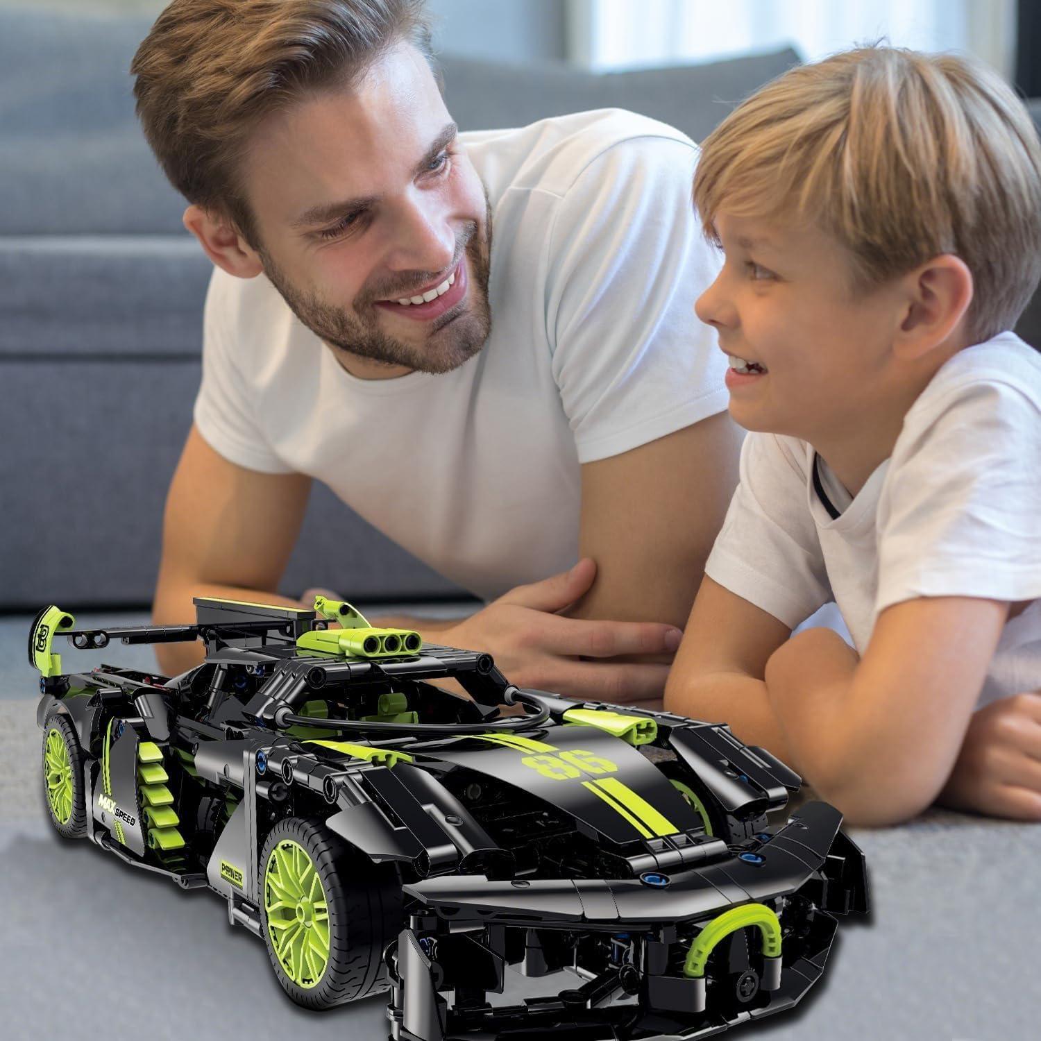 Set de Construcción JINTONGBAO Hypercar 1:14 Verde 910PCS