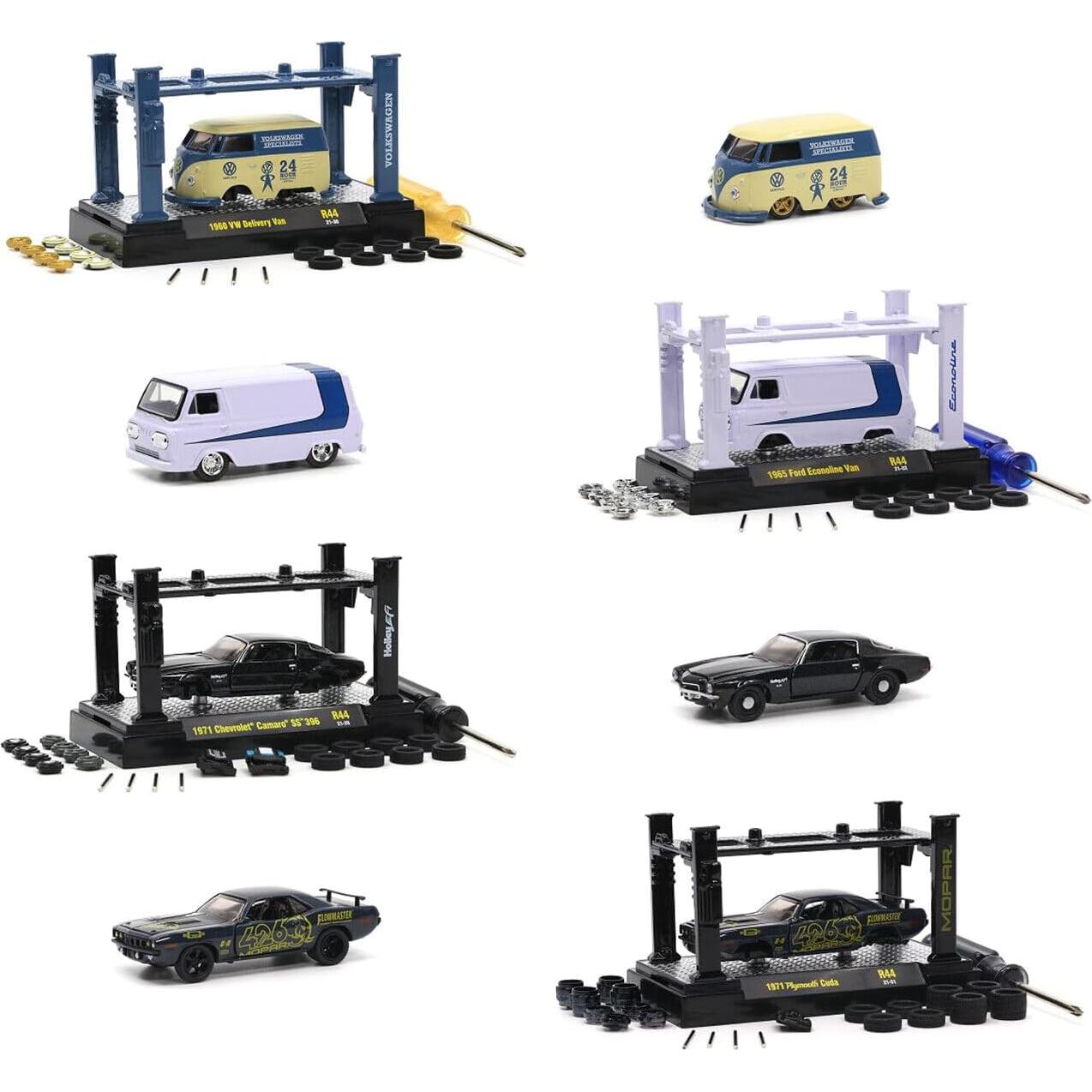 Set de Modelos de Coches M2 Machines 4 Piezas 1/64