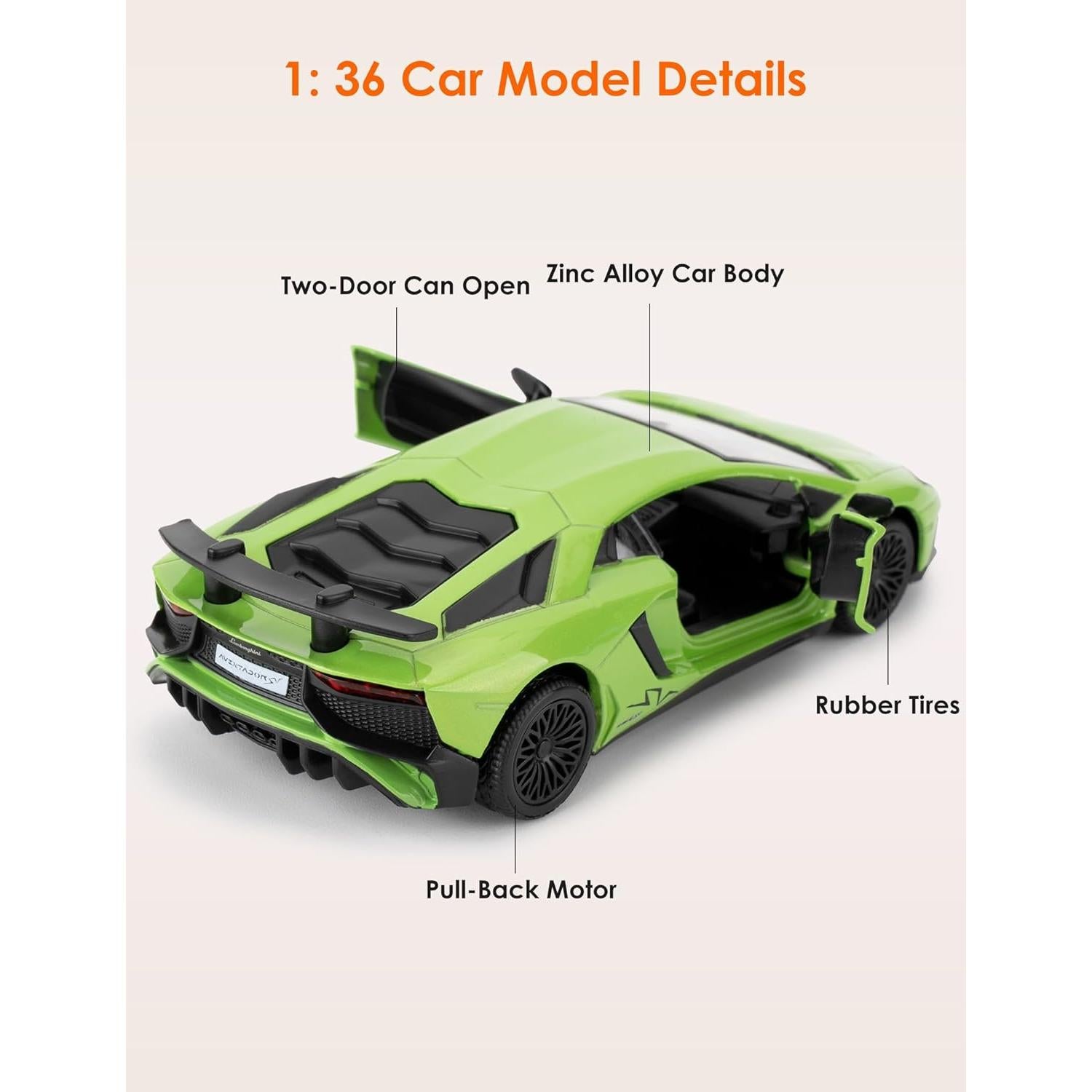 Coche de colección LOVEPOSELY Lambo LP750-4 SV Verde 1:36