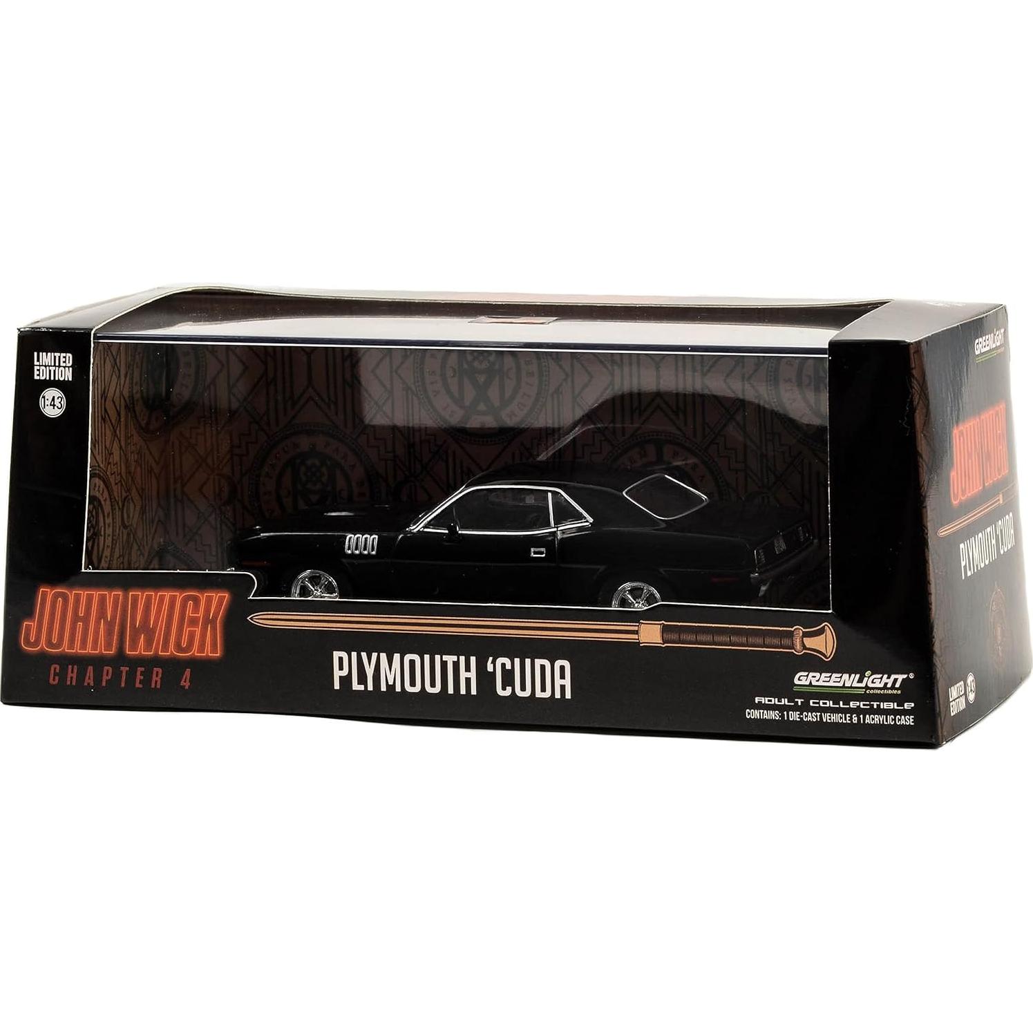 Modelo Coche Diecast 1971 Plymouth Barracuda Greenlight 1/43