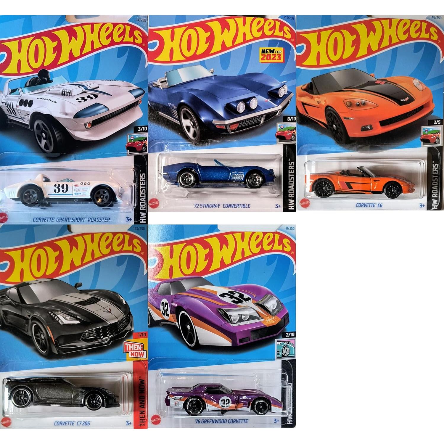 Hot Wheels 5-Pack Mattel Corvette 2020 Elkhart Lake Azul 1/64