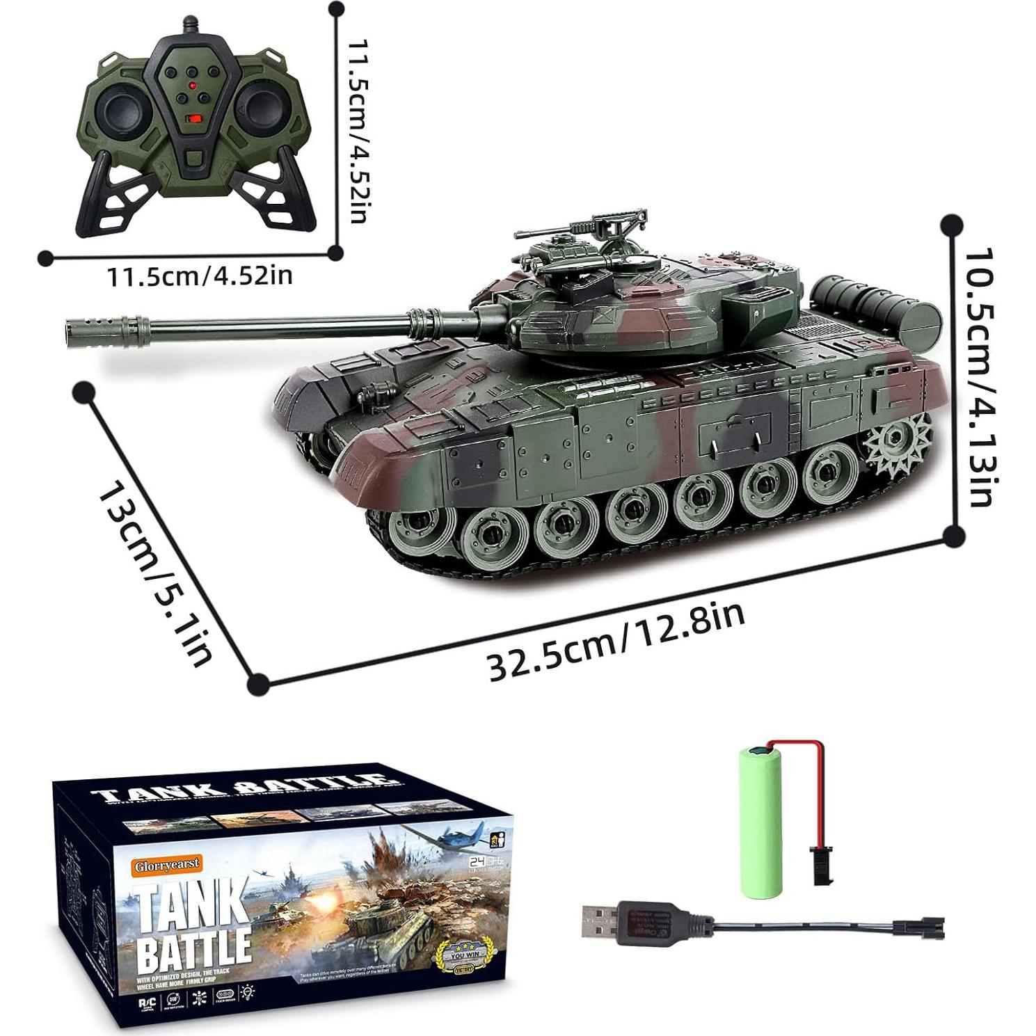 Tanque RC 1:28 DH GY666 Control Remoto con Sonidos y Luces
