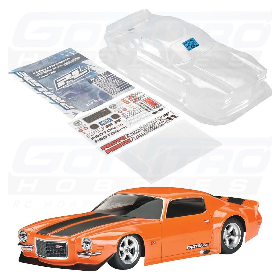 Cuerpo Claro PROTOform Chevrolet Camaro Z28 1971 VTA 48x25cm