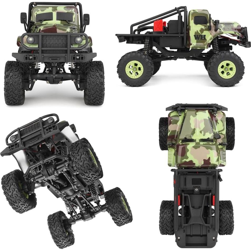 Coche RC Hylukon 1:18 Camión Militar 4WD LED Todo Terreno