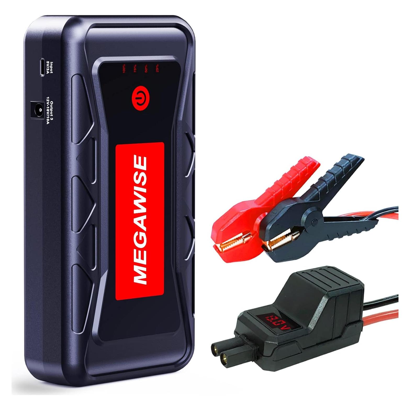 Arrancador de Batería MEGAWISE 2500A 21800mAh 12V USB