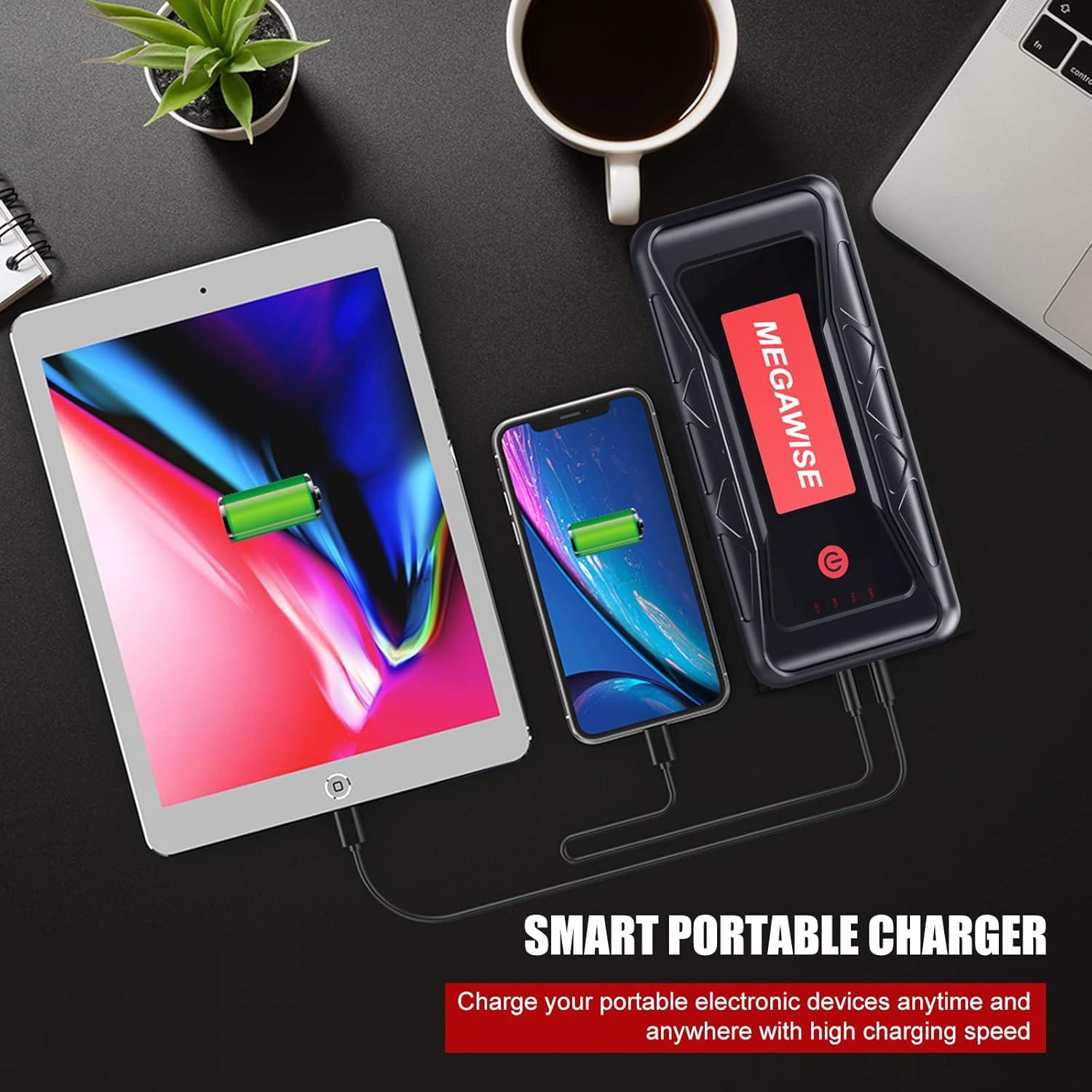 Arrancador de Batería MEGAWISE 2500A 21800mAh 12V USB