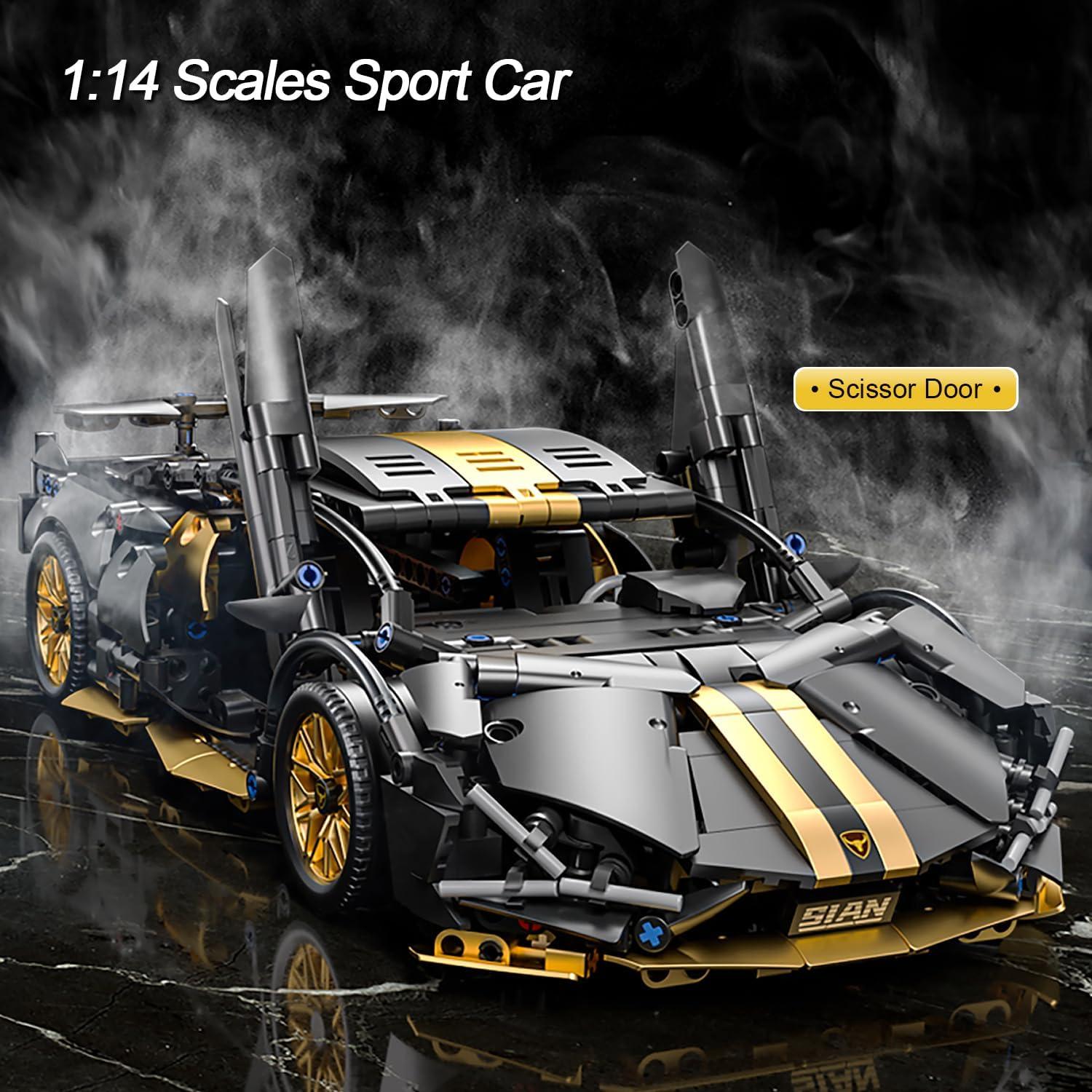 Bloques de Construcción Auto Deportivo PinkBee 1:14 Negro