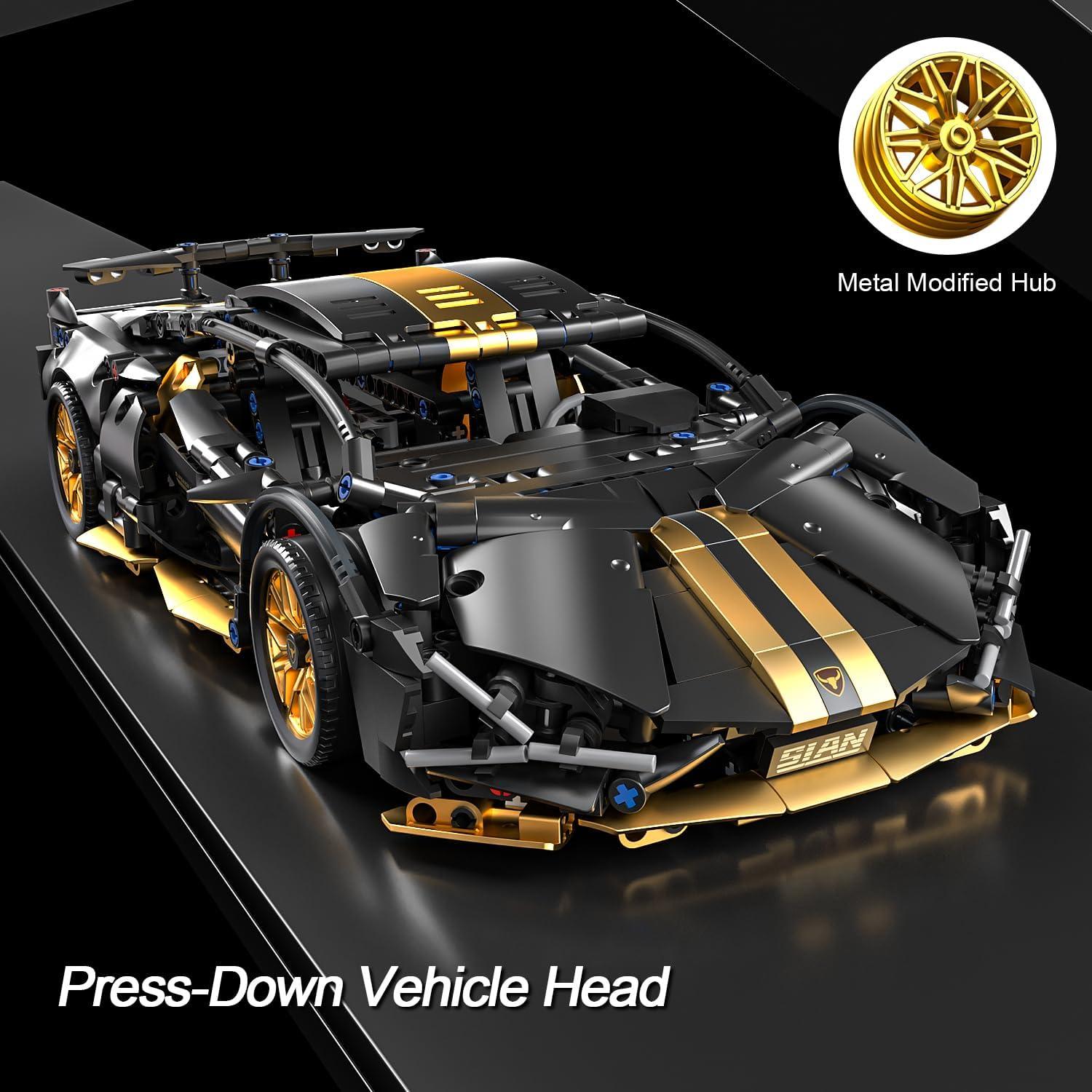 Bloques de Construcción Auto Deportivo PinkBee 1:14 Negro