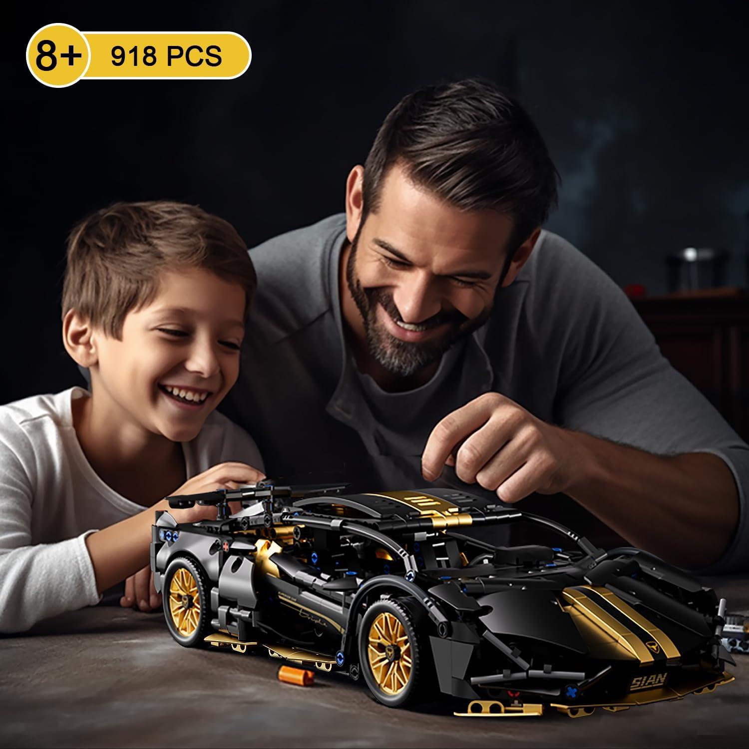 Bloques de Construcción Auto Deportivo PinkBee 1:14 Negro